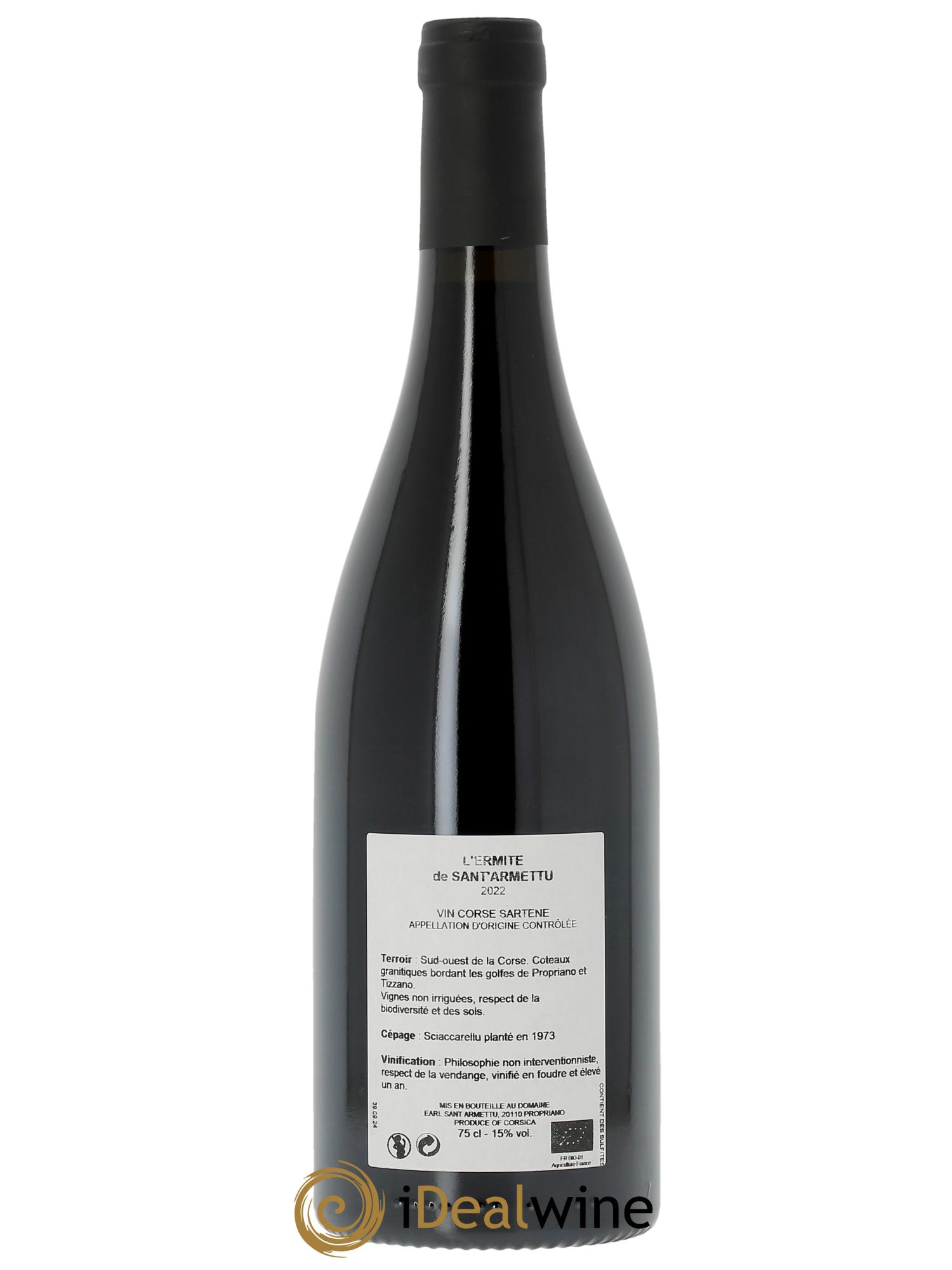 Sartène L'Ermite Sant Armettu (Domaine) 2022 - Posten von 1 Flasche - 1