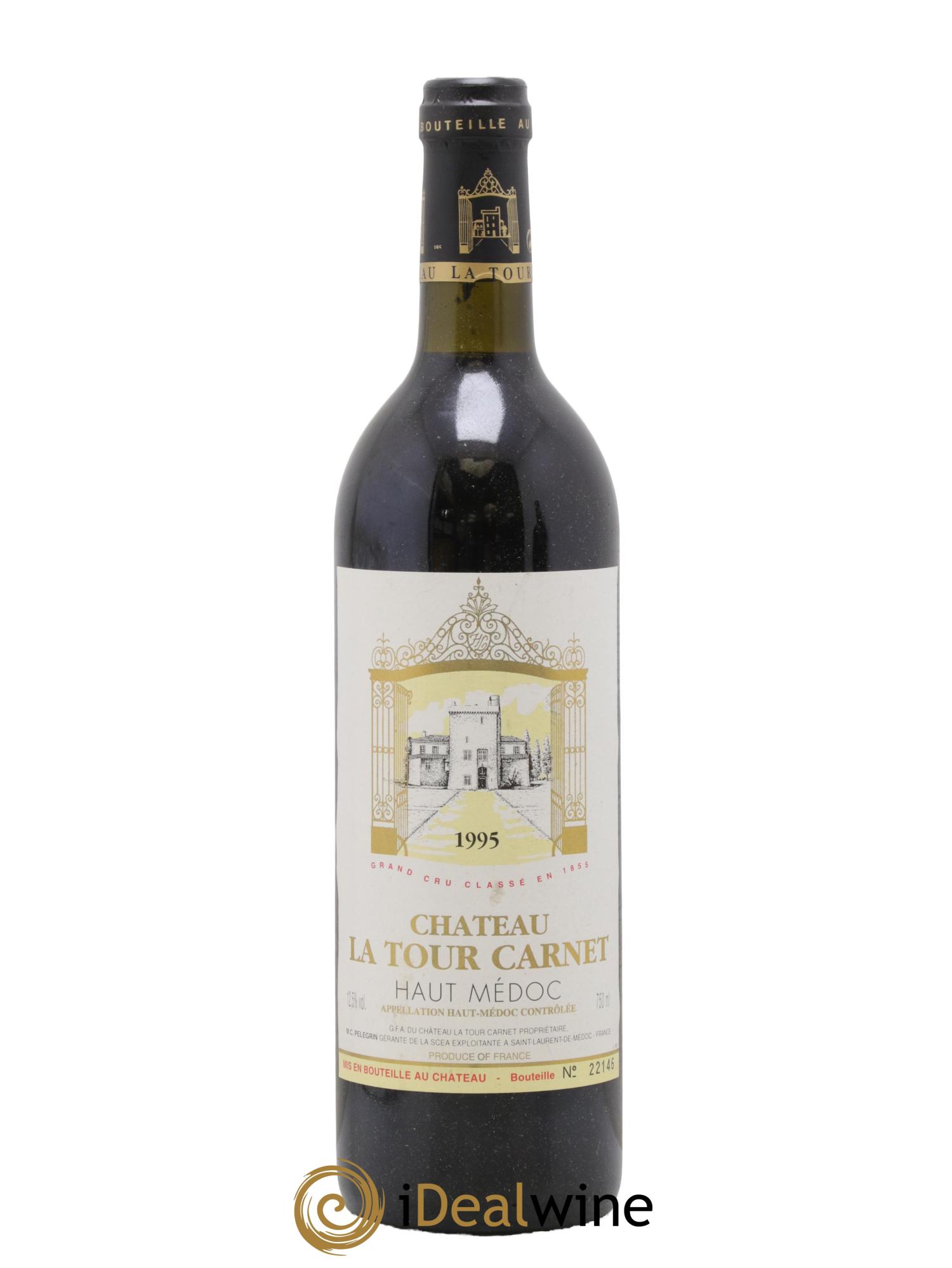 Château la Tour Carnet 4ème Grand Cru Classé 1995 - Lot de 1 bouteille - 0