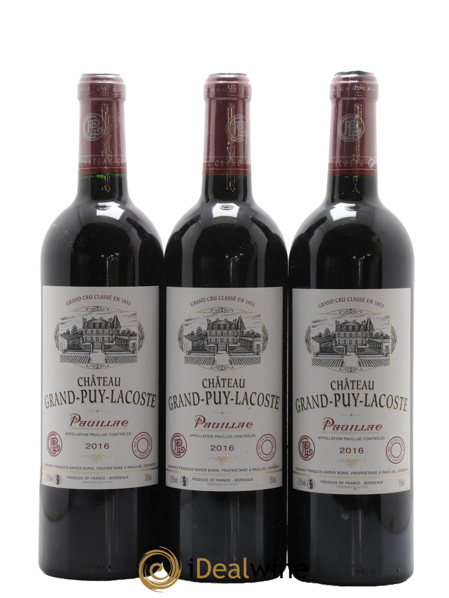 Château Grand Puy Lacoste 5ème Grand Cru Classé 2016 - Lot de 6 bouteilles - 1