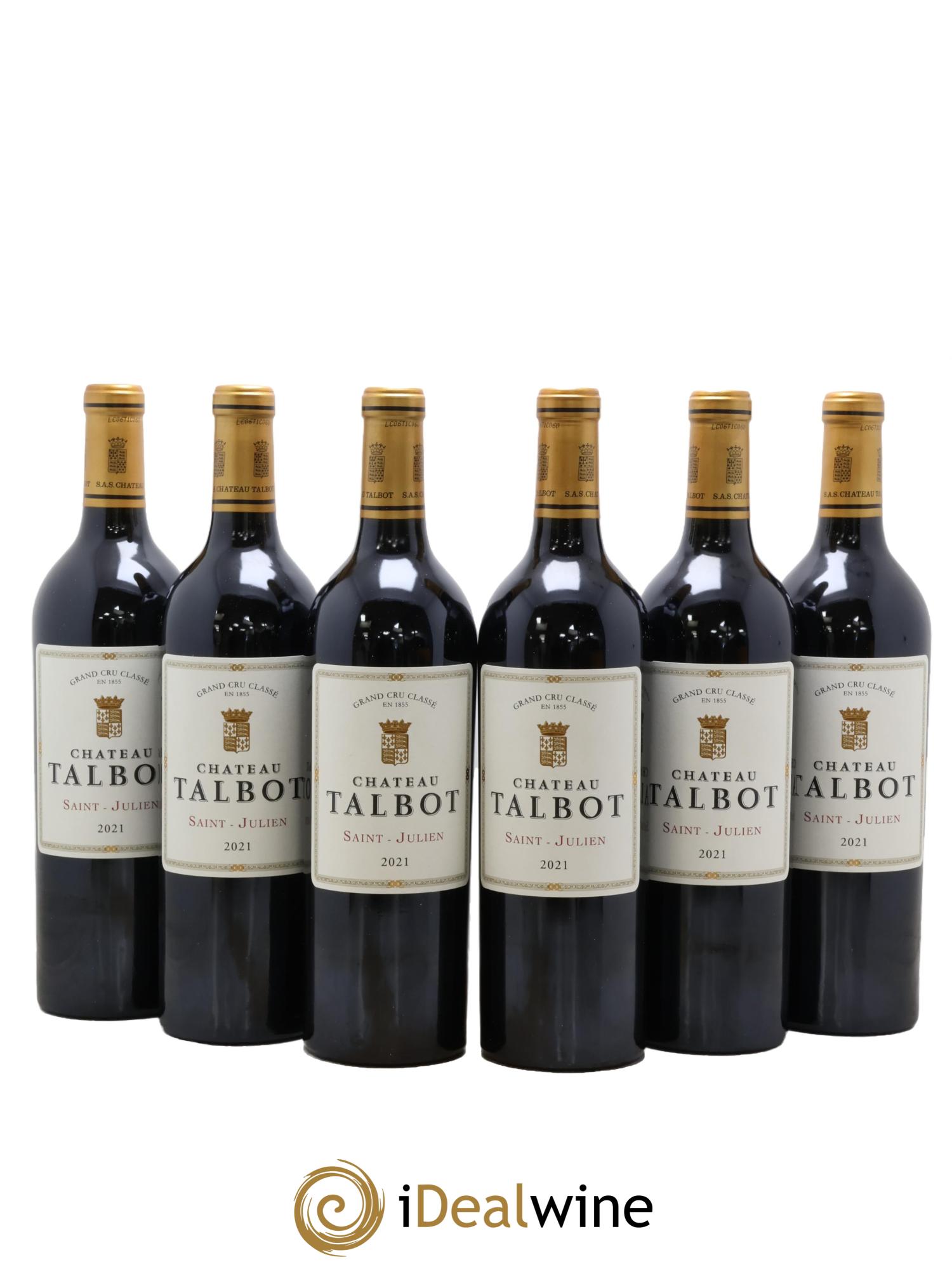 Château Talbot 4ème Grand Cru Classé 2021 - Lot de 6 bouteilles - 0