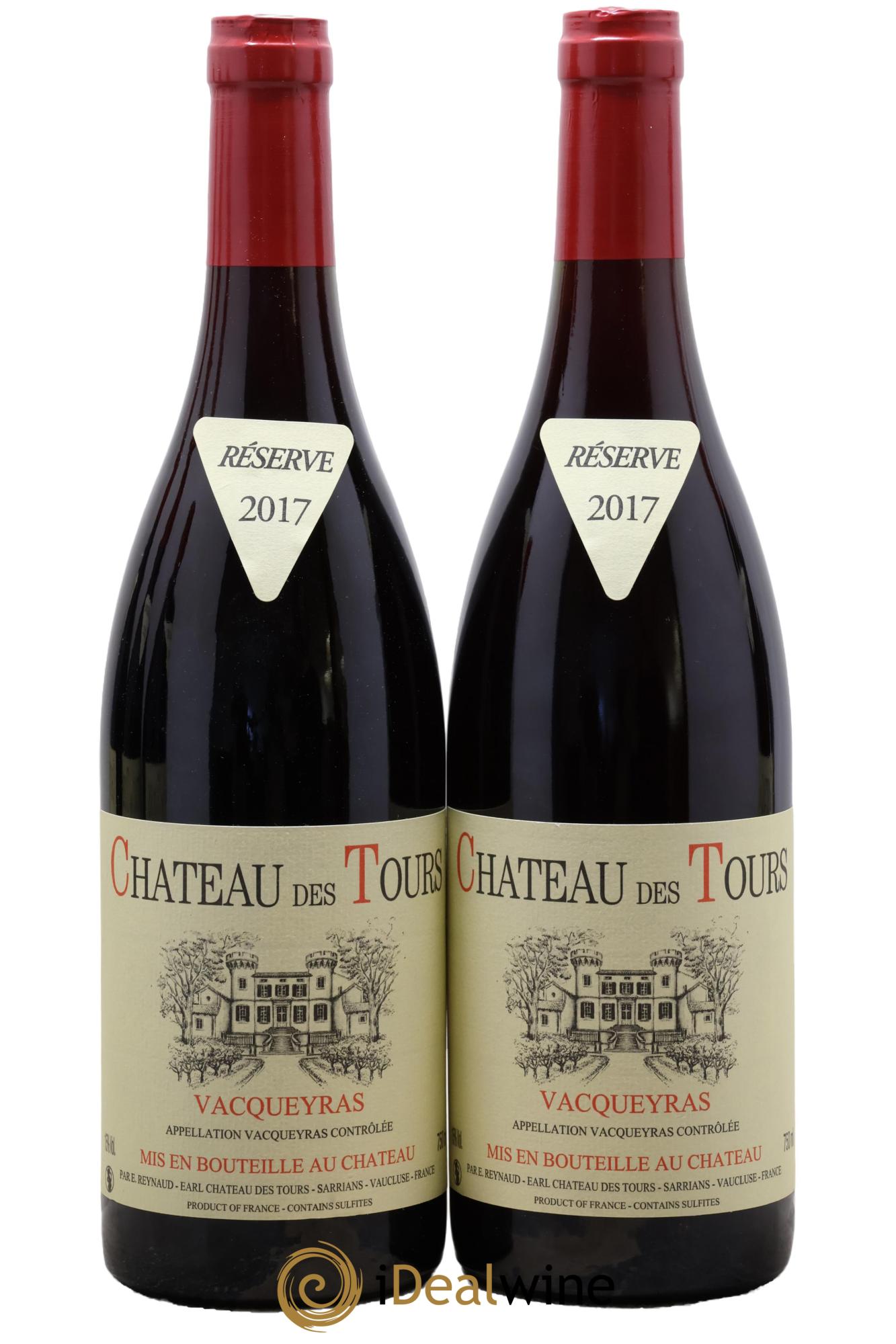 Vacqueyras Château des Tours Emmanuel Reynaud 2017 - Lotto di 2 bottiglie - 0
