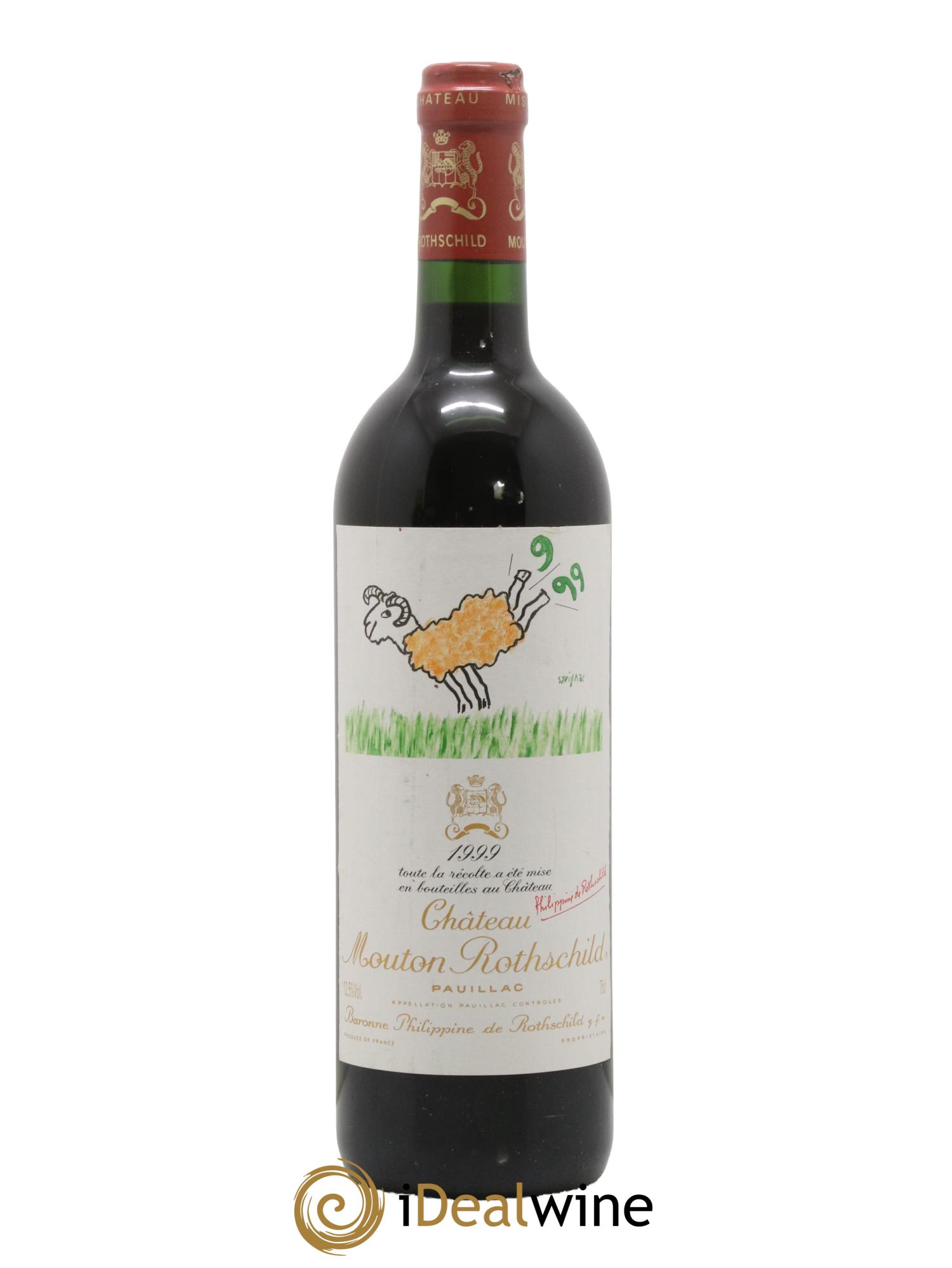 Château Mouton Rothschild 1er Grand Cru Classé 1999 - Lot de 1 bouteille - 0
