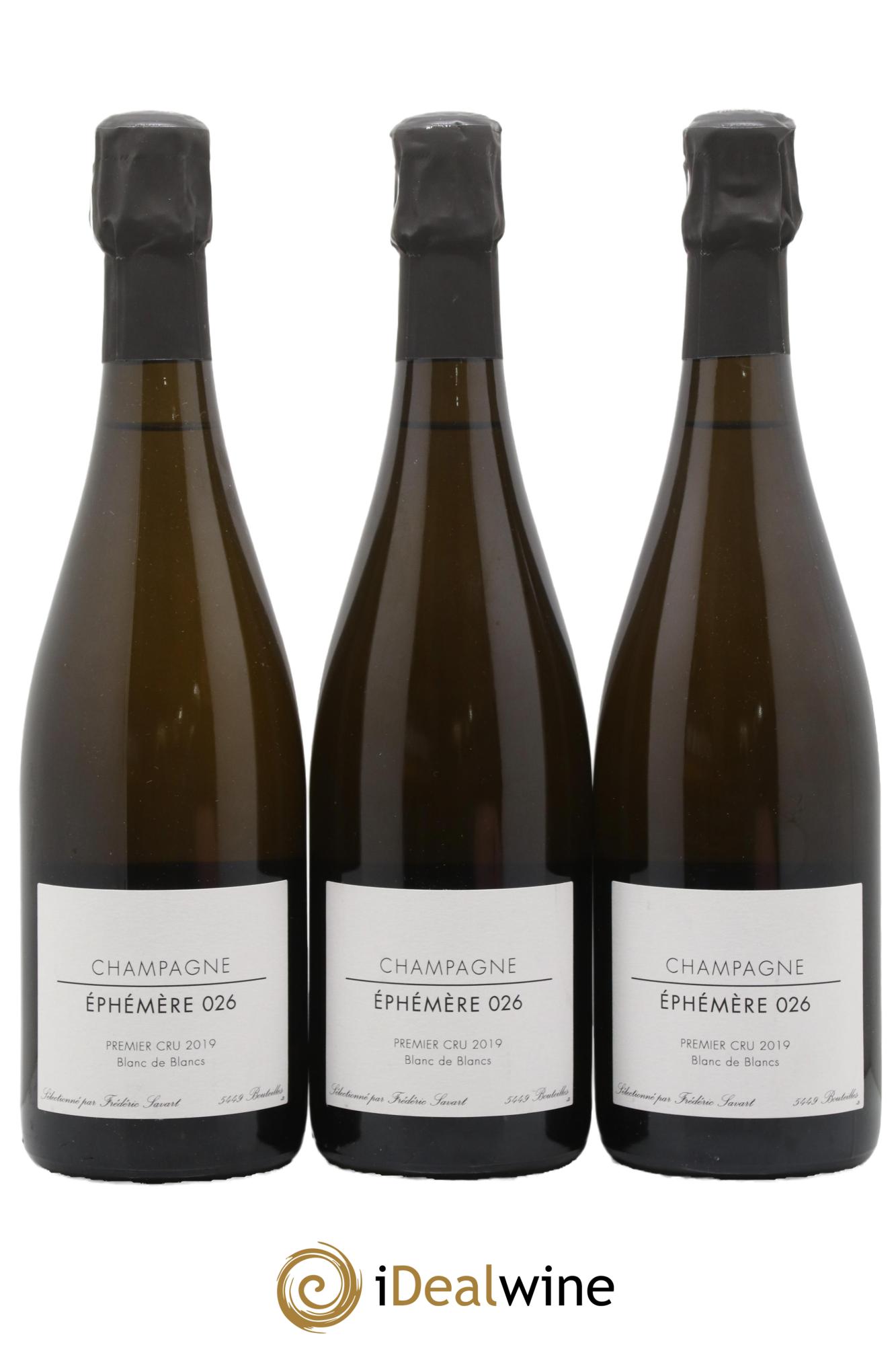 Champagne Ephémère 026 Sélectionné par Frédéric Savart Champagne Drémont 2019 - Lot de 3 bouteilles - 0
