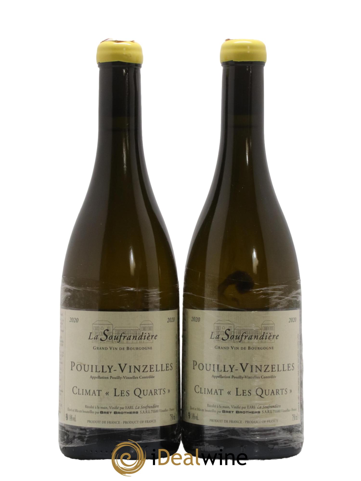 Pouilly-Vinzelles Les Quarts La Soufrandière - Bret Brothers 2020 - Lot of 2 bottles - 0