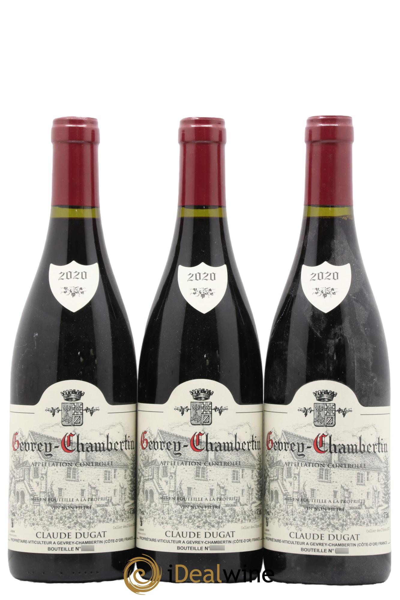 Gevrey-Chambertin Claude Dugat 2020 - Lot de 3 bouteilles - 0