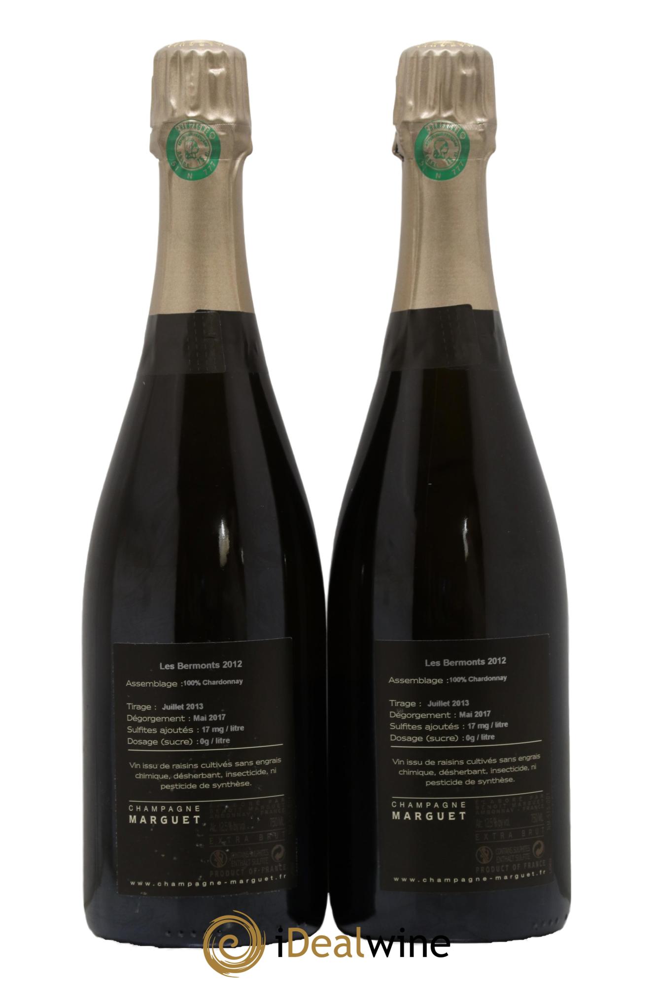 Les Bermonts Zéro Dosage Grand Cru Marguet  2012 - Lot de 2 bouteilles - 1