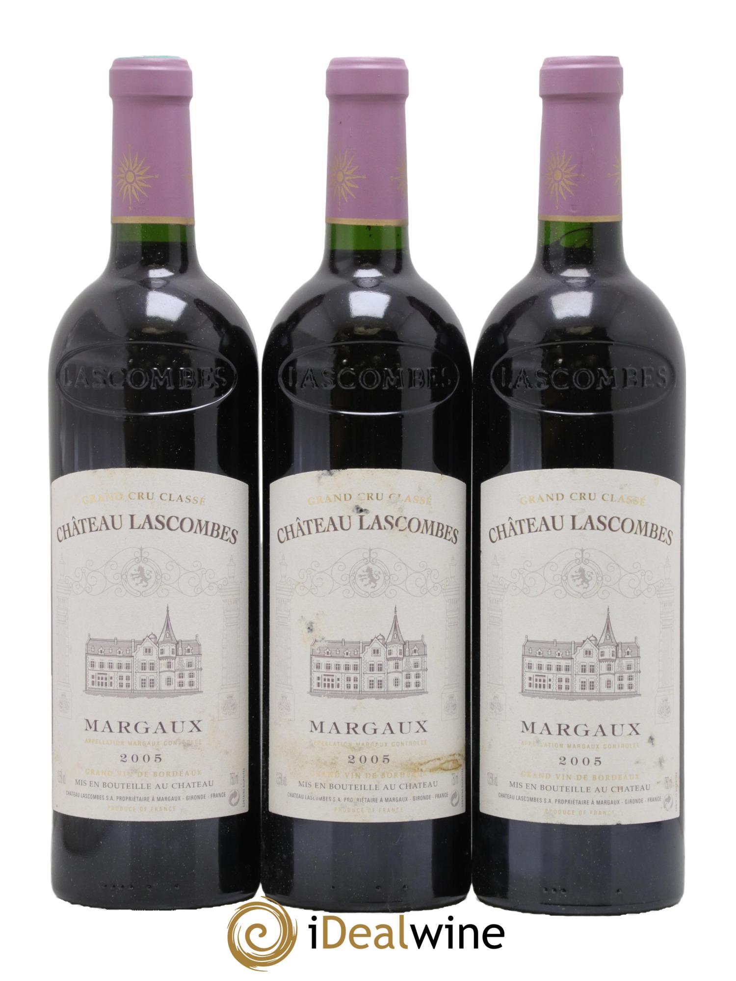 Château Lascombes 2ème Grand Cru Classé 2005 - Posten von 3 Flaschen - 0