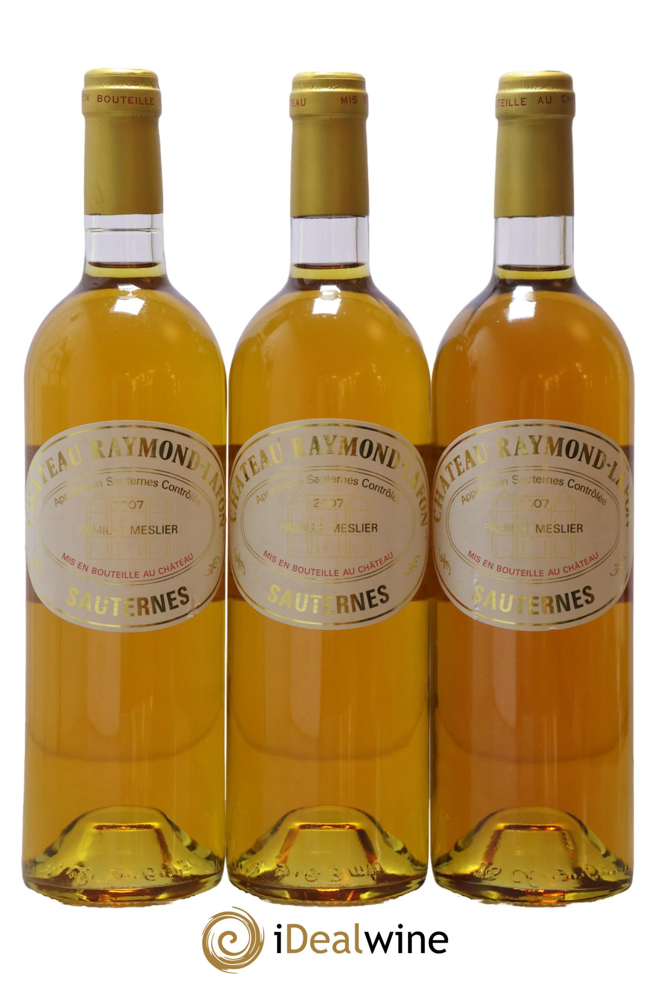 Château Raymond Lafon 2007 - Lot of 3 bottles - 0