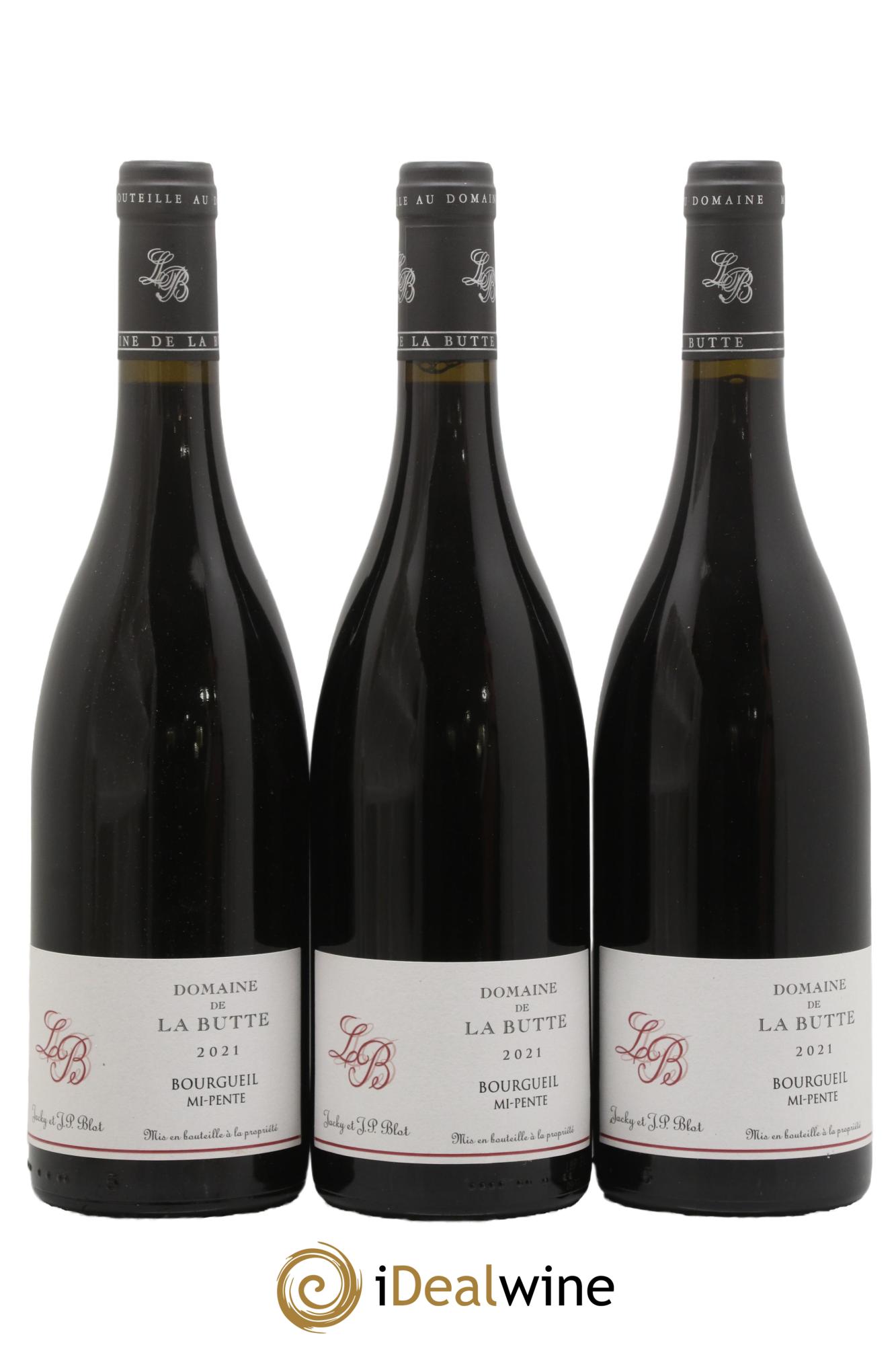 Bourgueil Mi-Pente Domaine de La Butte - Jacky Blot 2021 - Lot of 3 bottles - 0
