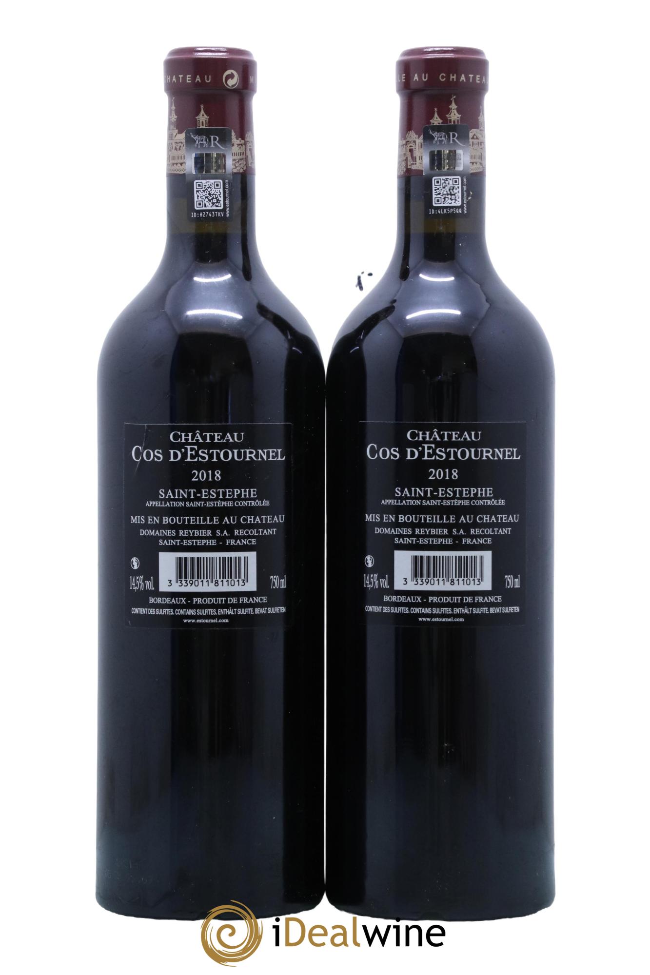 Cos d'Estournel 2ème Grand Cru Classé 2018 - Posten von 2 Flaschen - 1
