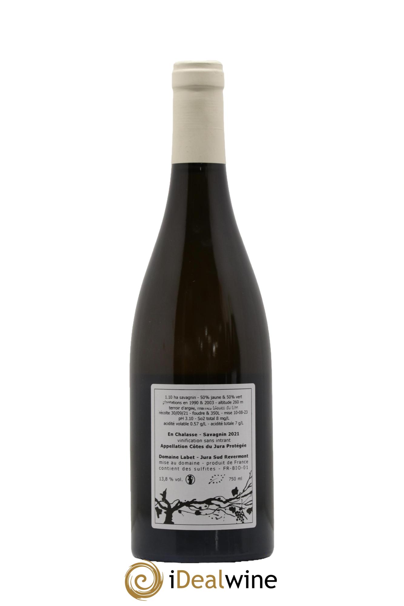 Côtes du Jura Fleur de Savagnin En Chalasse Romain - Julien - Charline Labet 2021 - Lot de 1 bouteille - 1