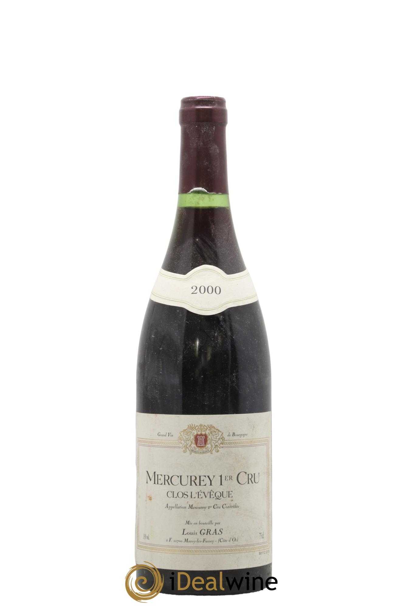 Mercurey 1er Cru Clos L'Evêque Louis Gras 2000 - Lotto di 1 bottiglia - 0