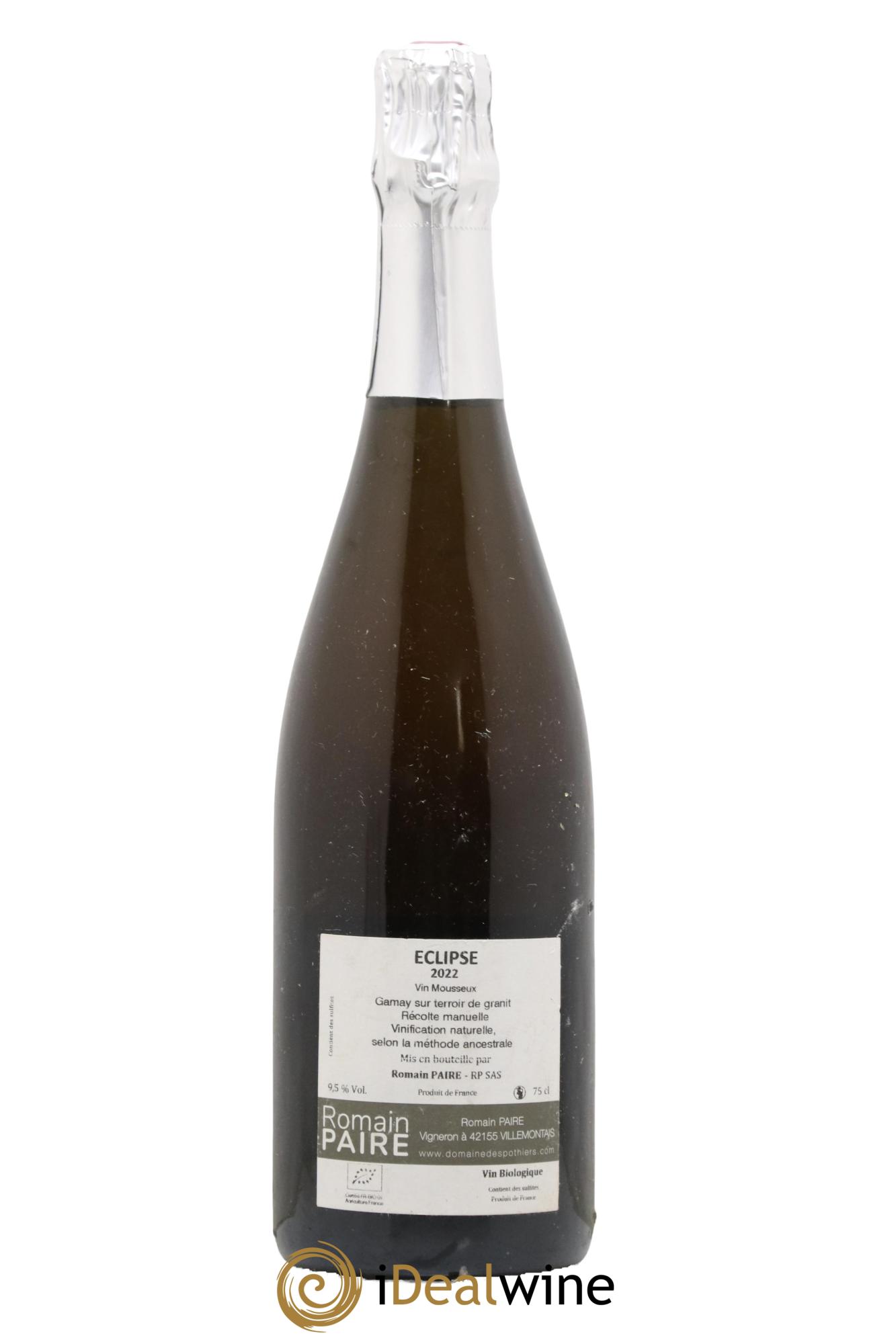 Vin de France Eclipse Méthode Ancestrale Domaine des Pothiers 2022 - Lot de 1 bouteille - 1