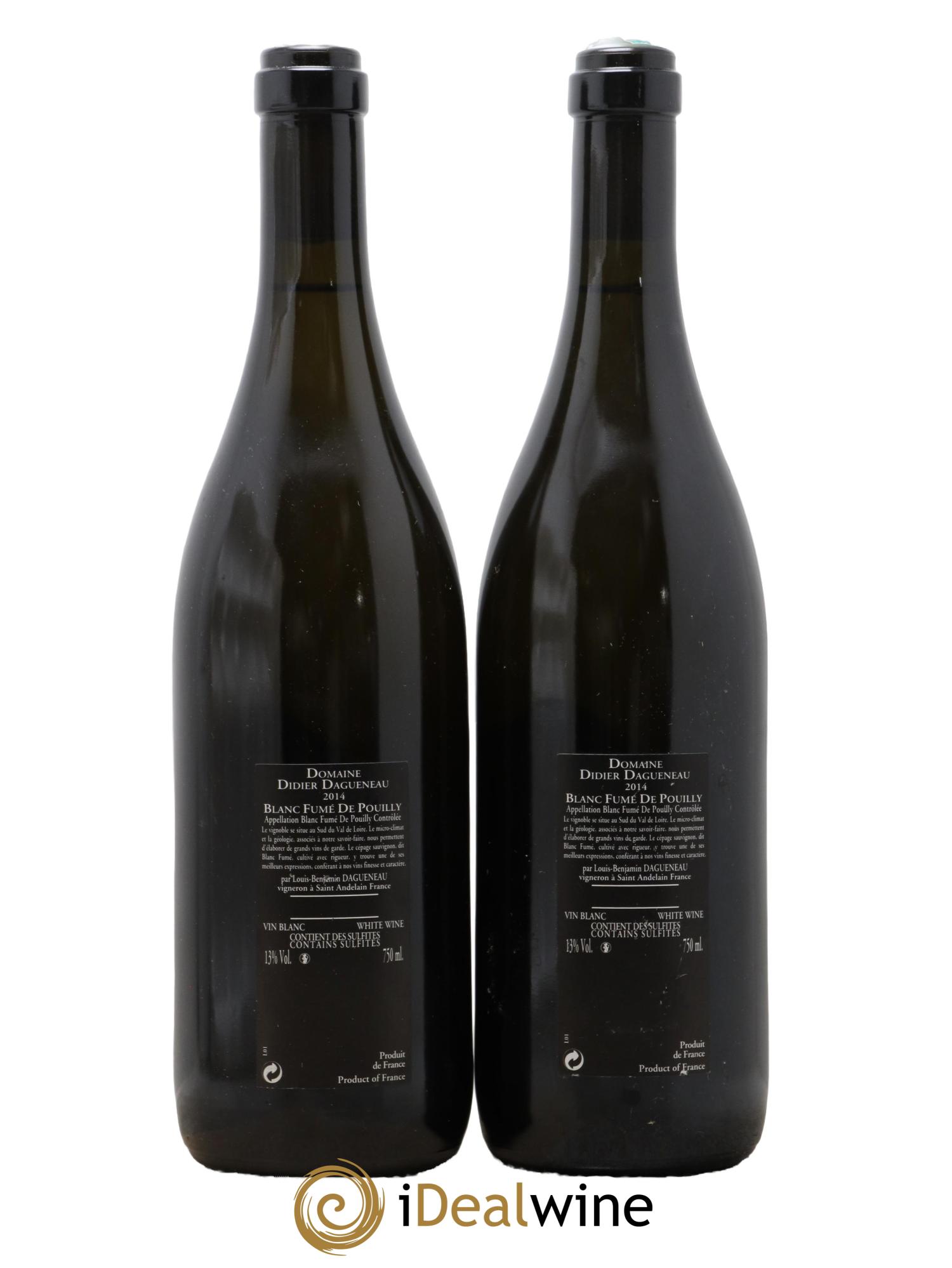 Vin de France (anciennement Pouilly-Fumé) Silex Dagueneau (Domaine Didier - Louis-Benjamin) 2014 - Lot de 2 bouteilles - 1