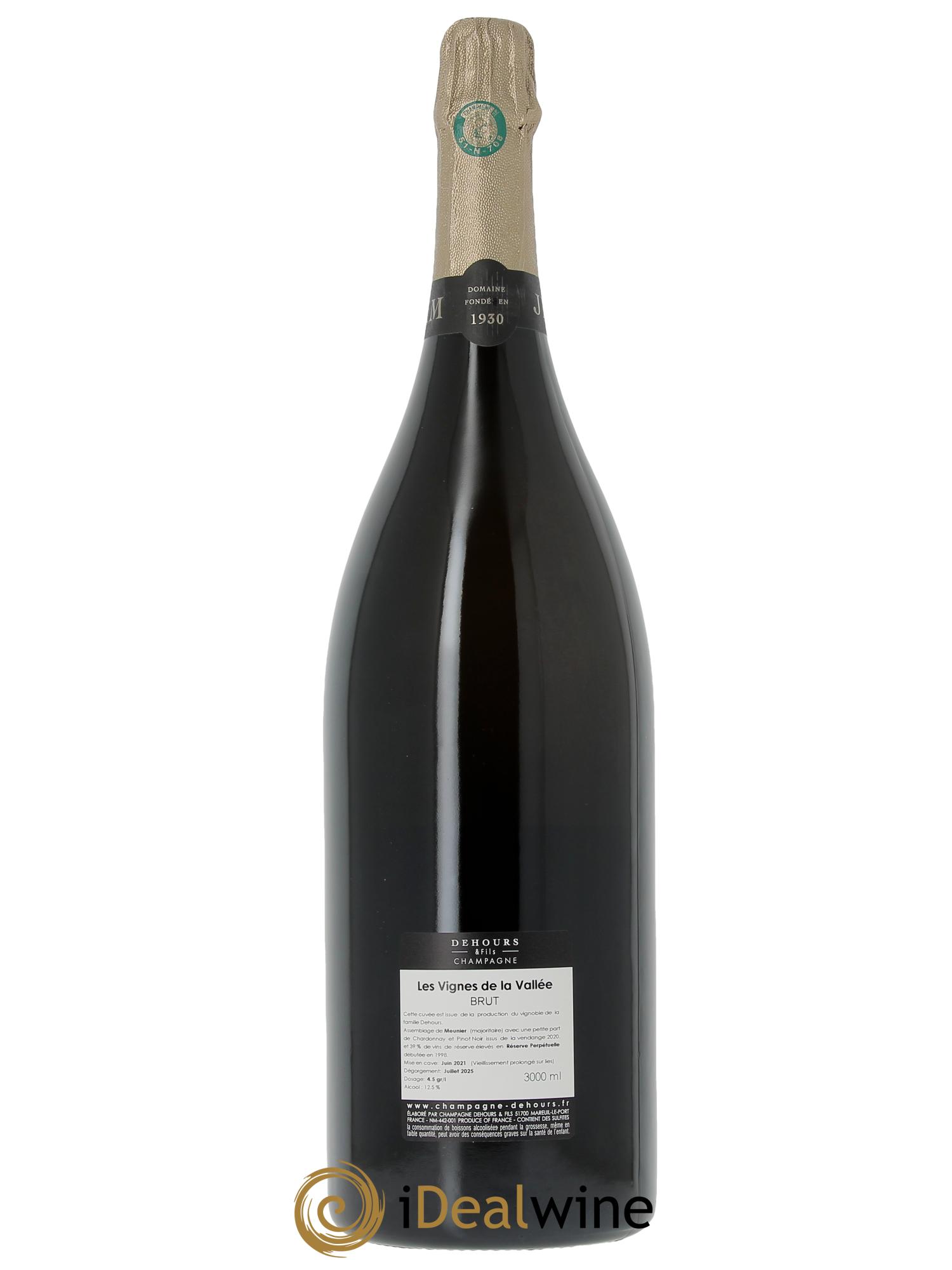 Les Vignes de la Vallée Brut Dehours & Fils  - Lot de 1 jeroboam - 2