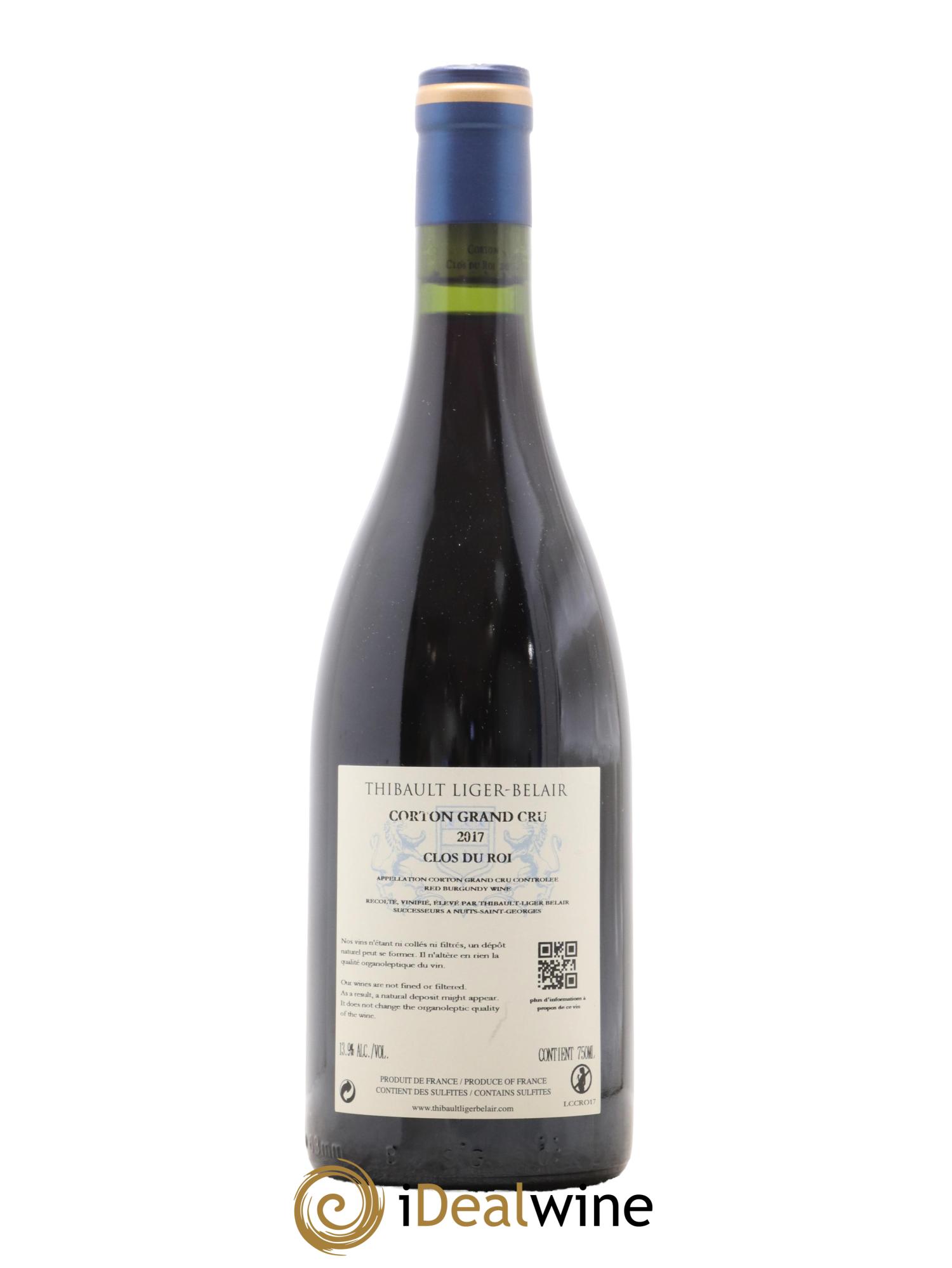 Corton Grand Cru Clos du Roi Thibault Liger-Belair Successeurs 2017 - Lot de 1 bouteille - 1