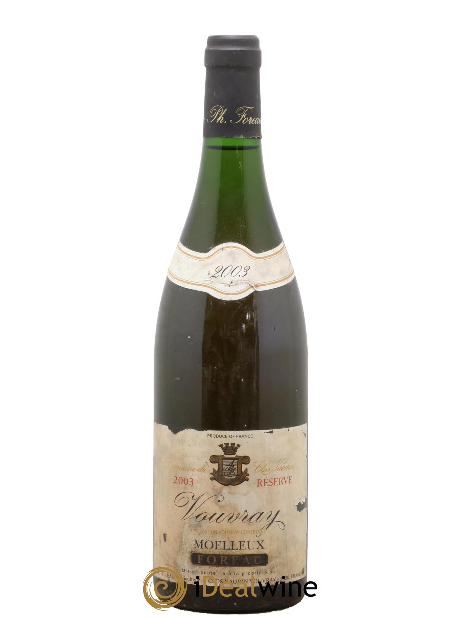 Vouvray Moelleux Réserve Clos Naudin - Philippe Foreau 2003 - Lotto di 1 bottiglia - 0