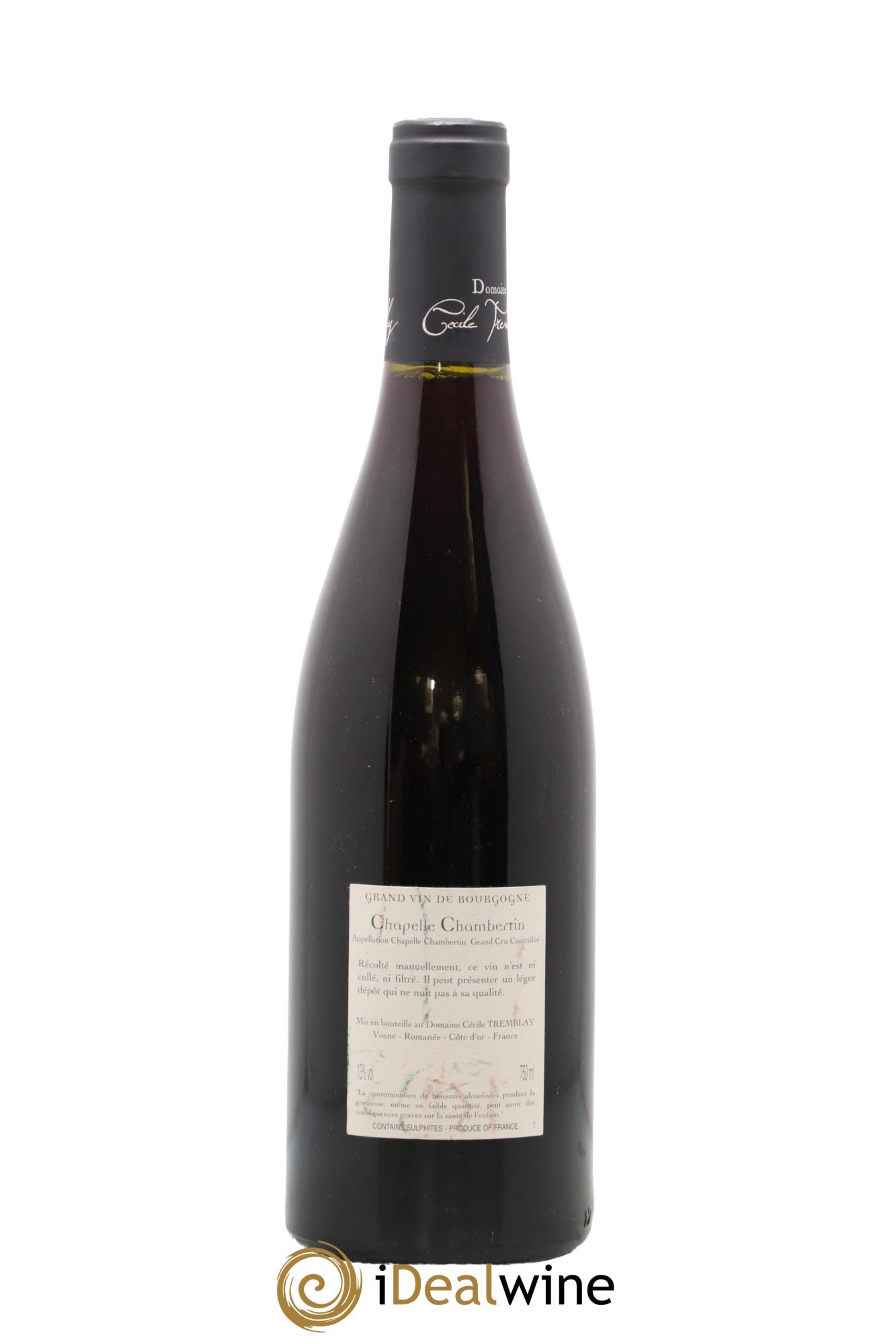 Chapelle-Chambertin Grand Cru Cécile Tremblay 2009 - Lot de 1 bouteille - 1