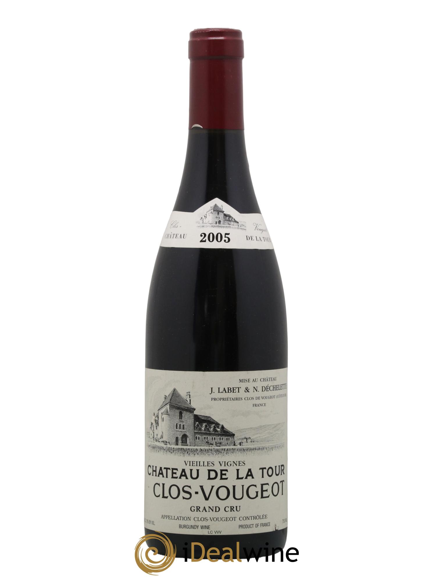 Clos de Vougeot Grand Cru Vieilles Vignes Château de La Tour 2005 - Lot de 1 bouteille - 0