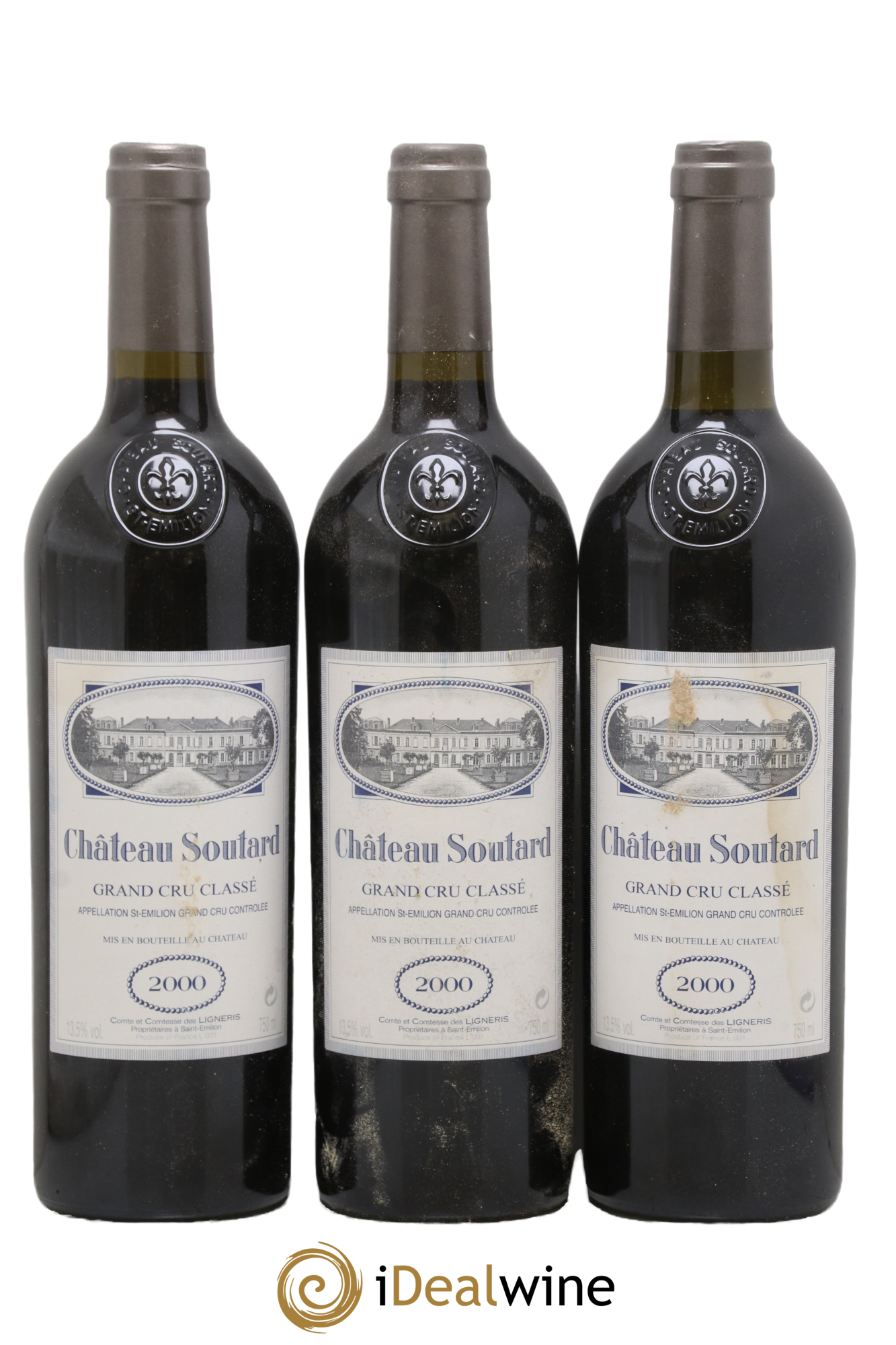 Château Soutard Grand Cru Classé 2000 - Lot of 3 bottles - 0