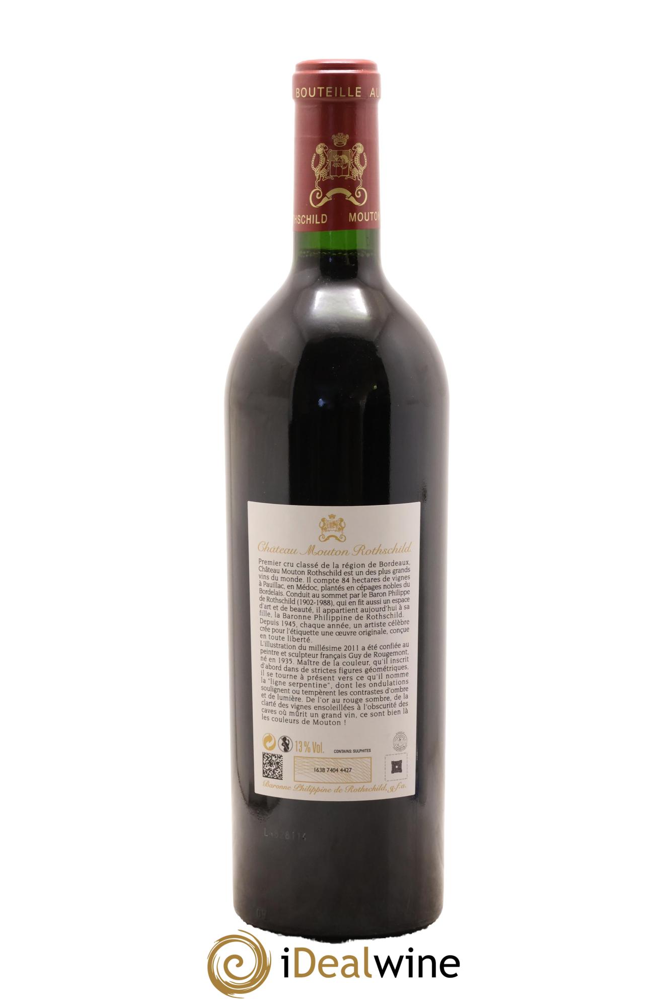 Château Mouton Rothschild 1er Grand Cru Classé 2011 - Lot de 1 bouteille - 1