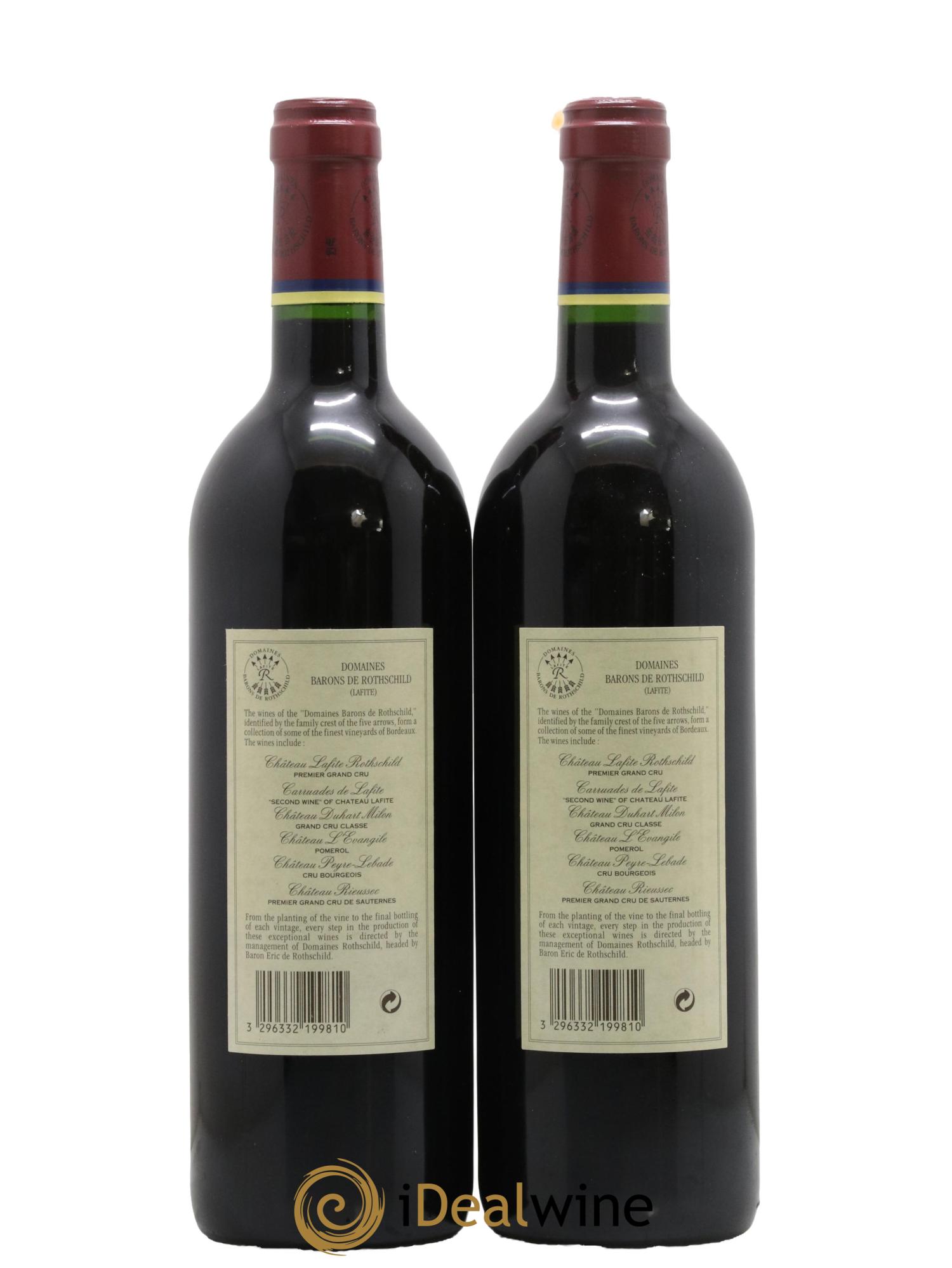 Carruades de Lafite Rothschild Second Vin 1998 - Lot of 2 bottles - 1
