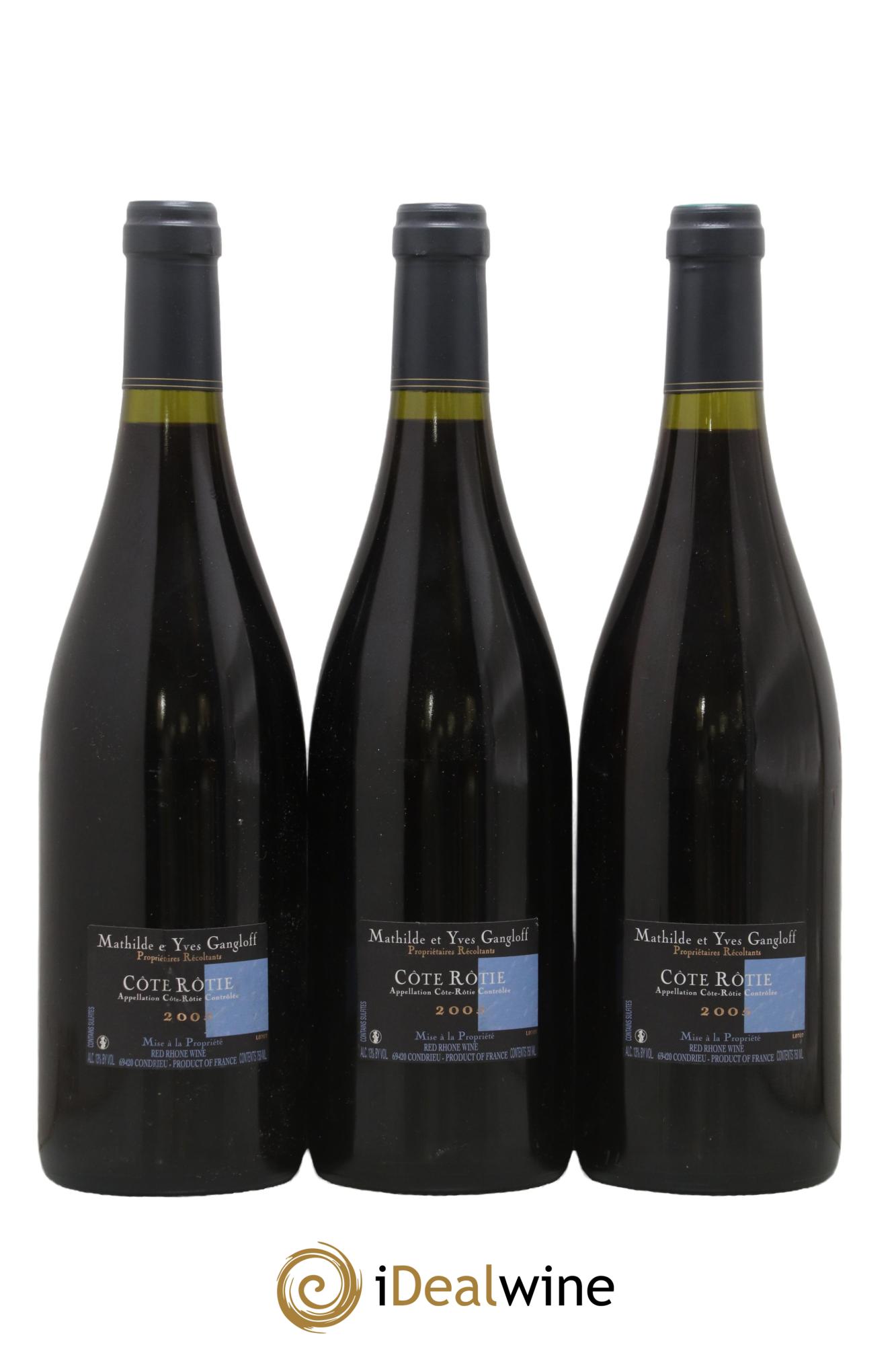 Côte-Rôtie La Barbarine Gangloff (Domaine) 2005 - Lot de 3 bouteilles - 1