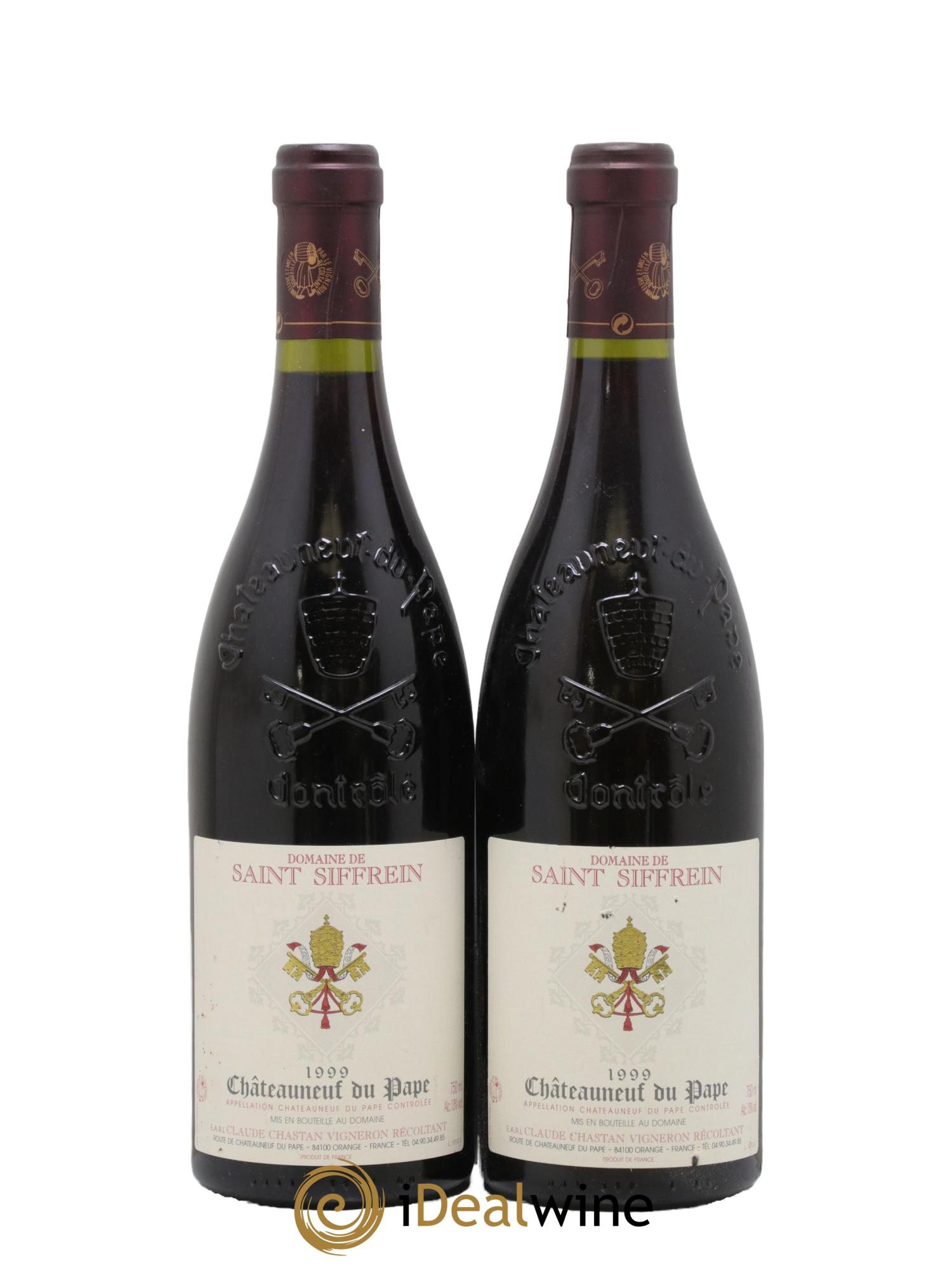 Châteauneuf-du-Pape Domaine De Saint Siffrein 1999 - Lotto di 2 bottiglie - 0