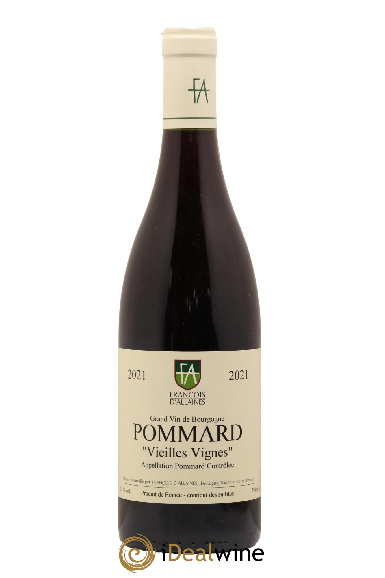 Pommard Vieilles Vignes Domaine Francois d Allaines 2021 - Lot de 1 bouteille - 0