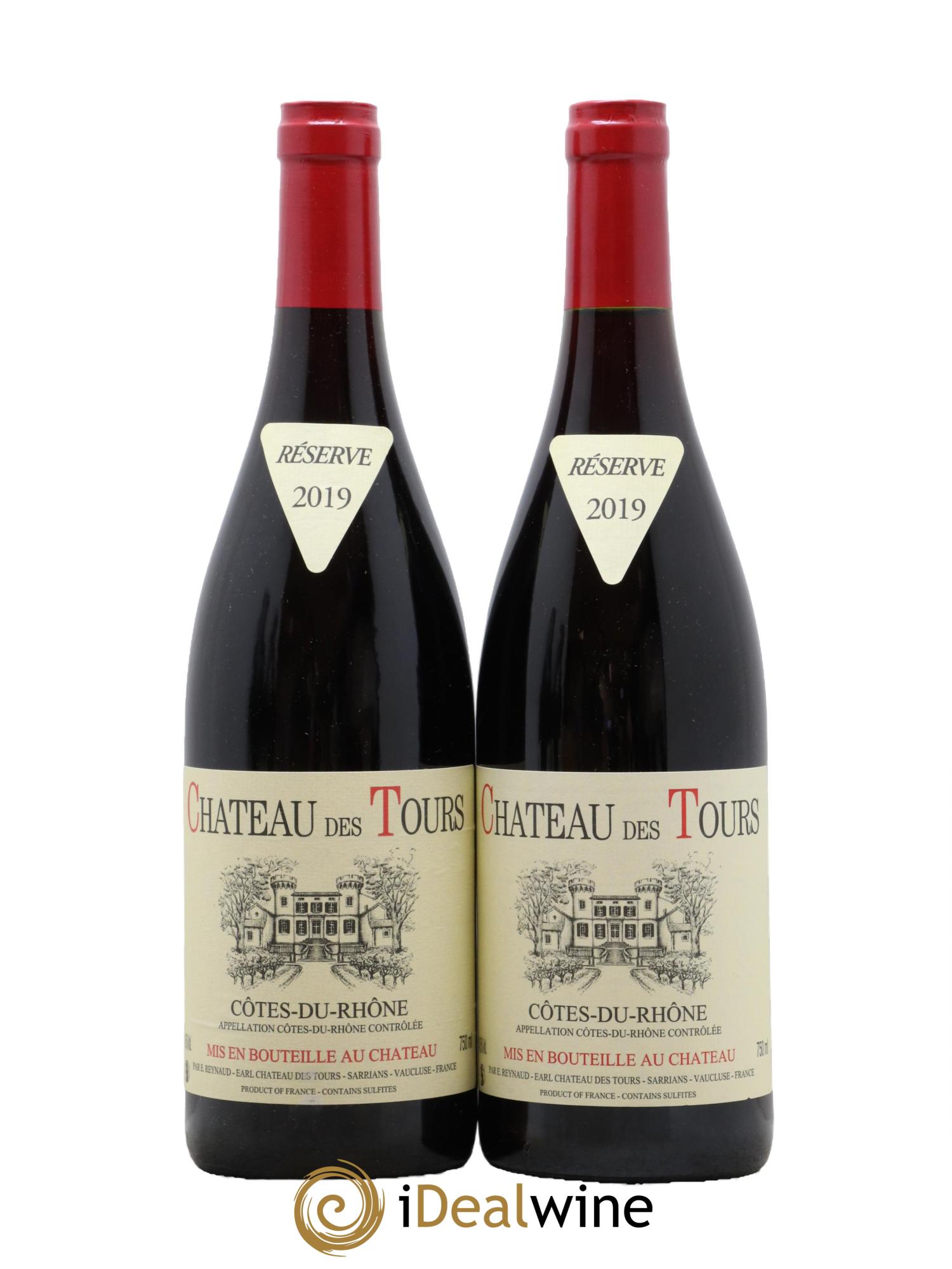 Côtes-du-Rhône Château des Tours Emmanuel Reynaud 2019 - Lot de 2 bouteilles - 0