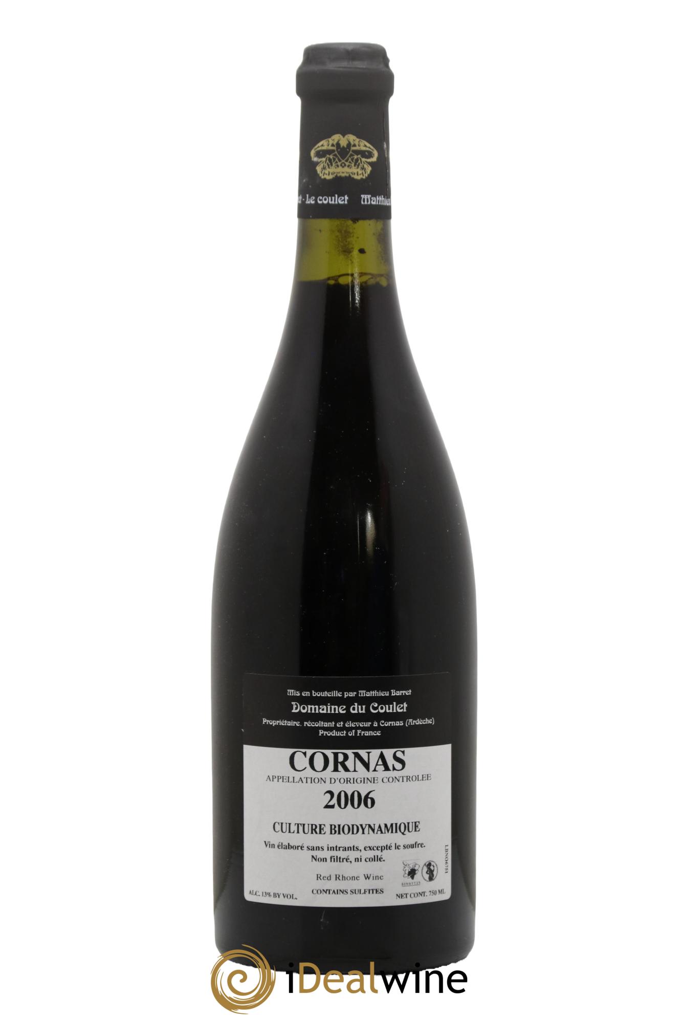 Cornas Billes Noires Coulet (Domaine du) - Matthieu Barret 2006 - Lot of 1 bottle - 1