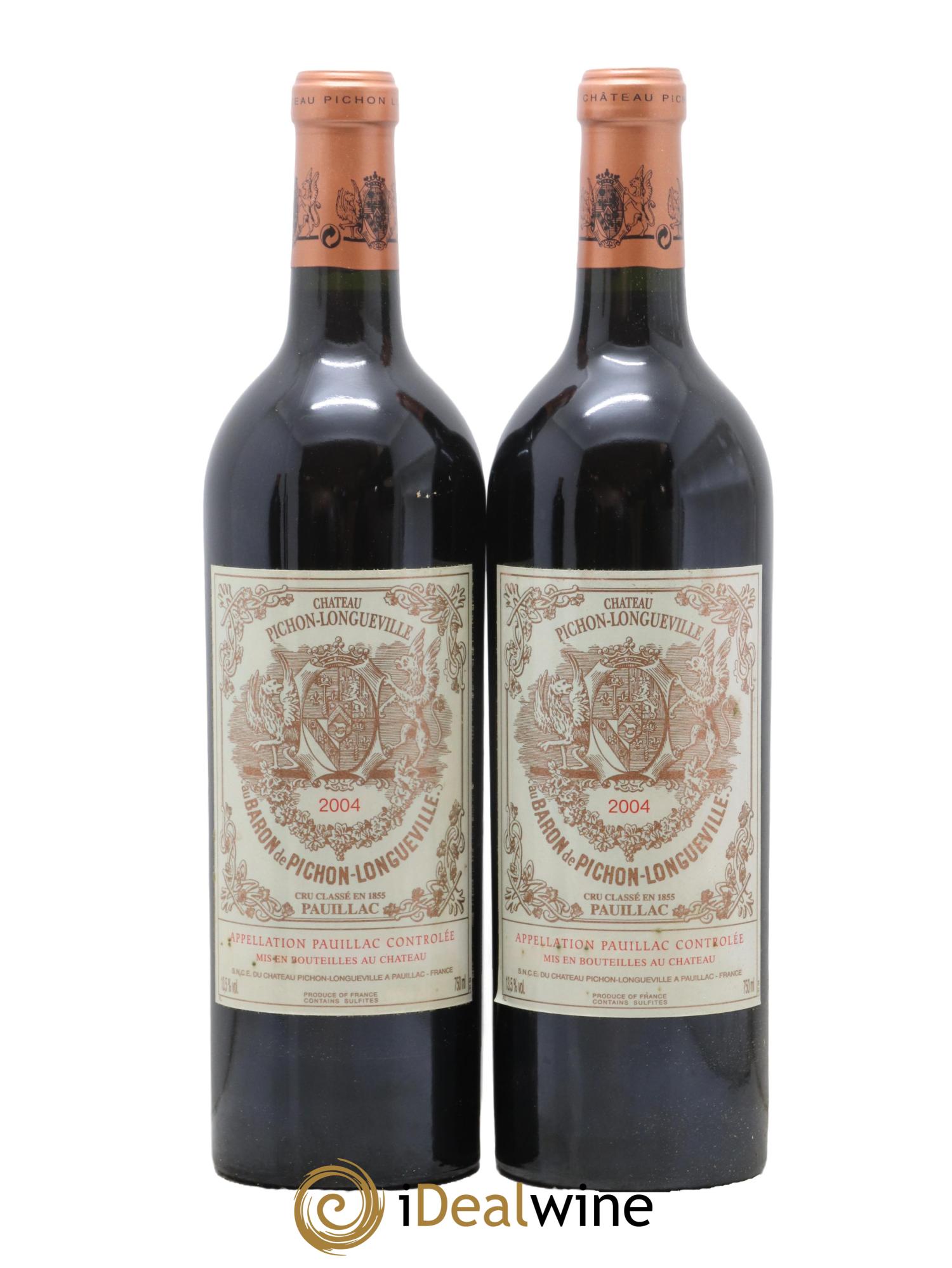 Pichon Longueville Baron 2ème Grand Cru Classé 2004 - Lot de 2 bouteilles - 0