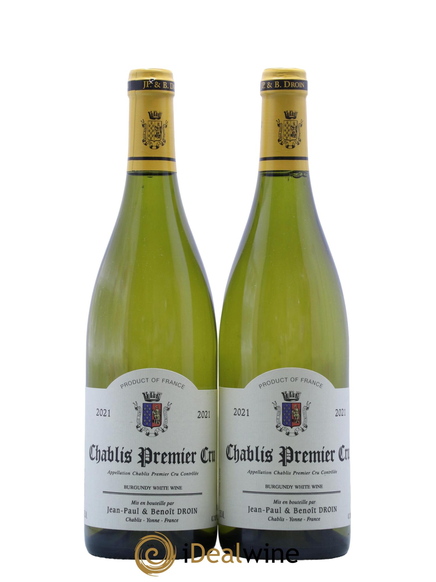 Chablis 1er Cru Jean-Paul et Benoit Droin 2021 - Lot de 2 bouteilles - 0