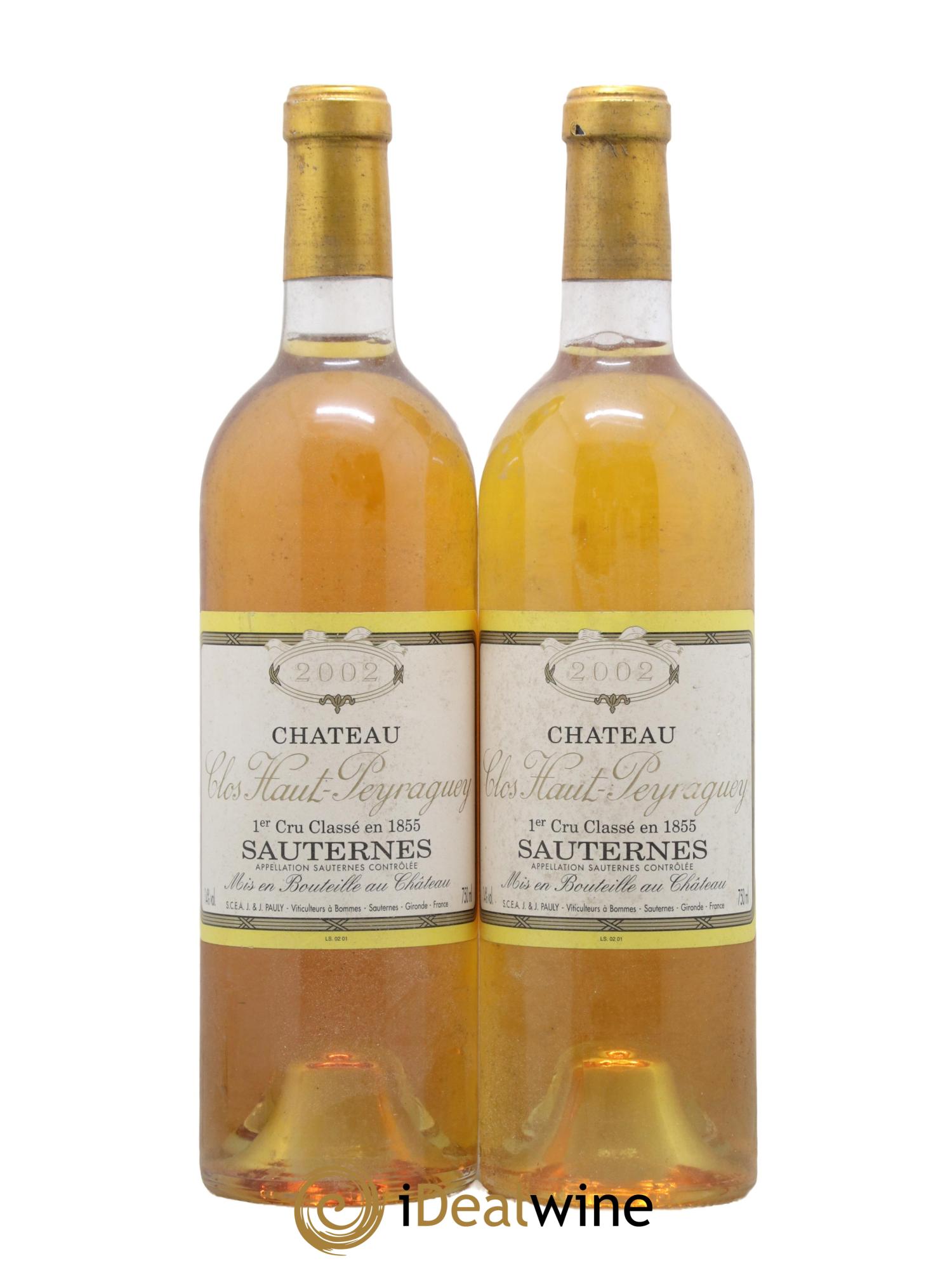 Clos Haut-Peyraguey 1er Grand Cru Classé 2002 - Lot of 2 bottles - 0