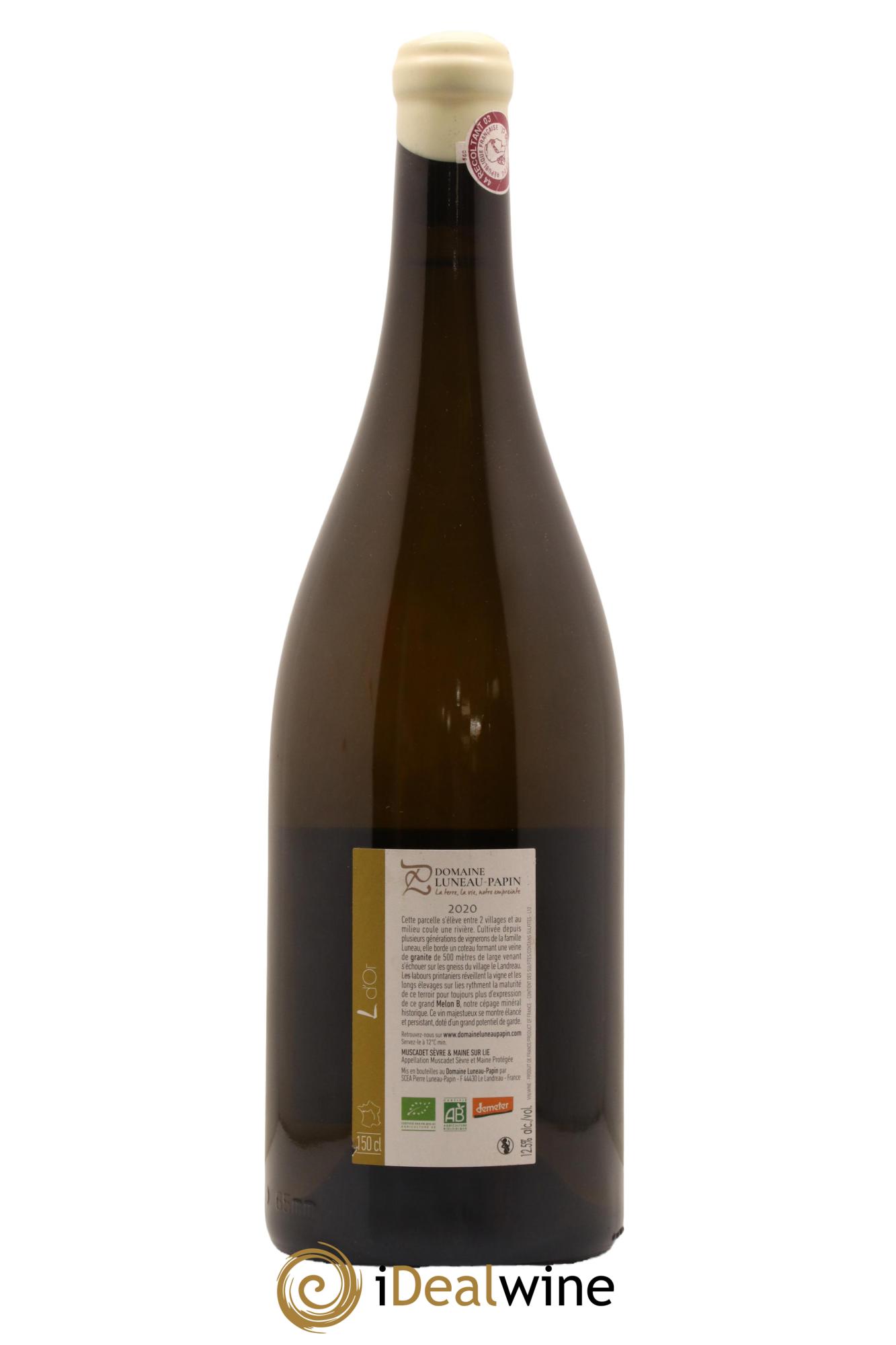 Muscadet-Sèvre-et-Maine L D'Or Luneau-Papin 2020 - Lot de 1 magnum - 1
