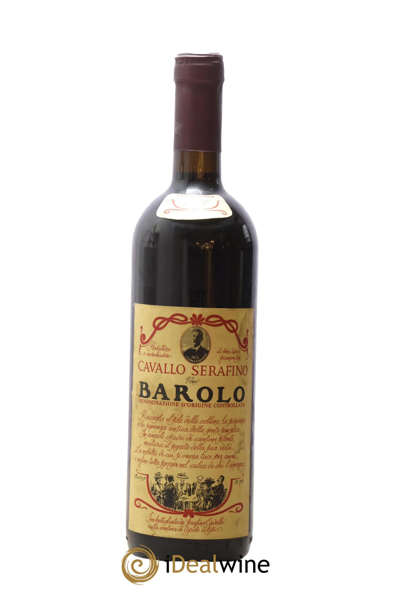 Barolo DOC Cavallo Serafino 1966 - Lot de 1 bouteille - 0