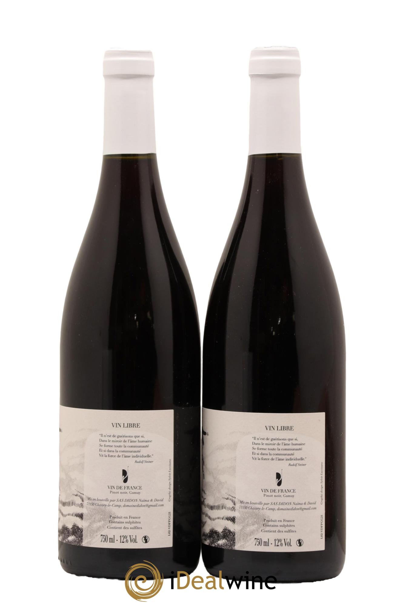 Vin de France Vin Libre Domaine Didon 2021 - Lot de 2 bouteilles - 1