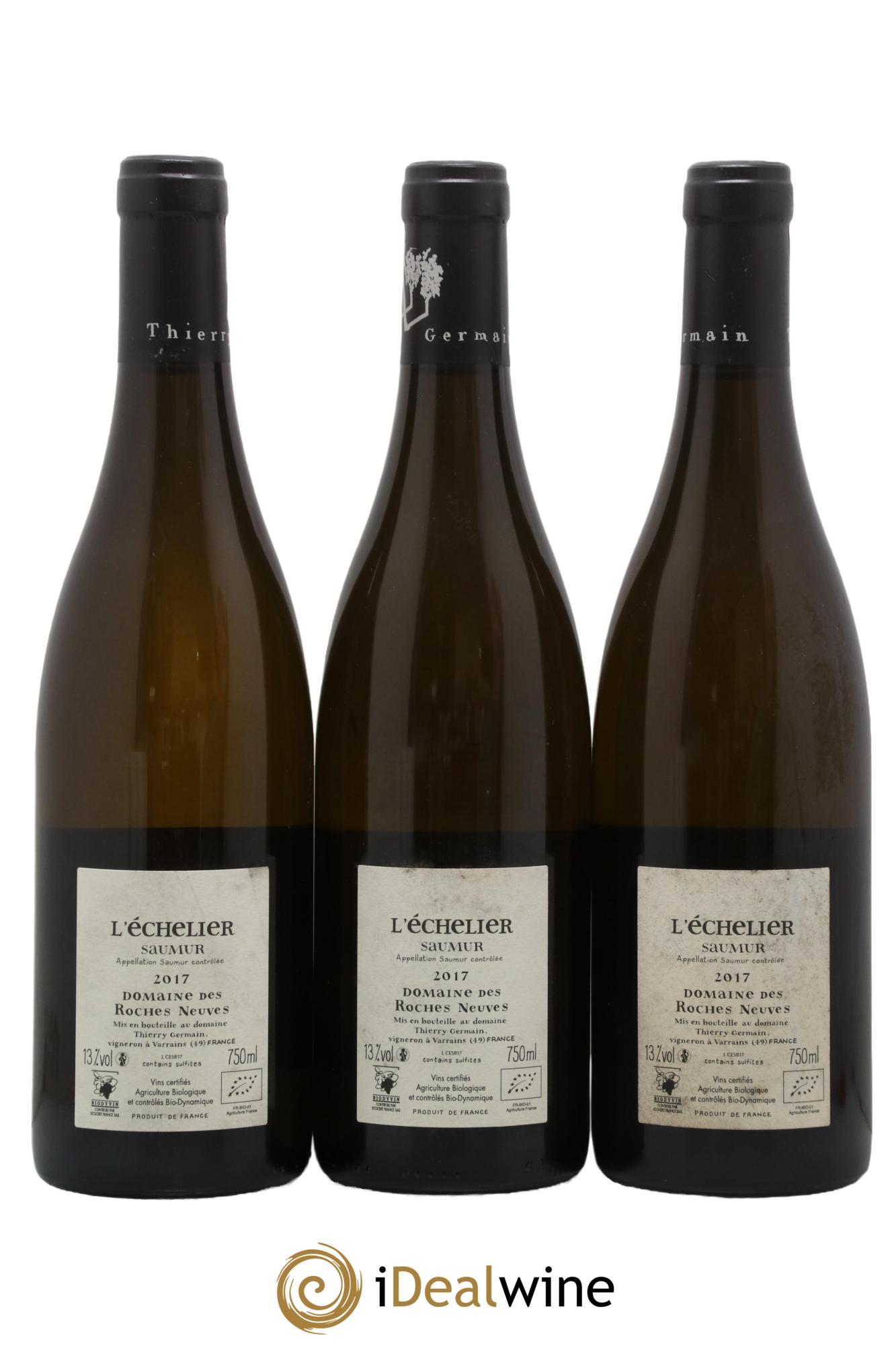 Saumur l'Echelier Domaine des Roches Neuves - Thierry Germain  2017 - Posten von 3 Flaschen - 1