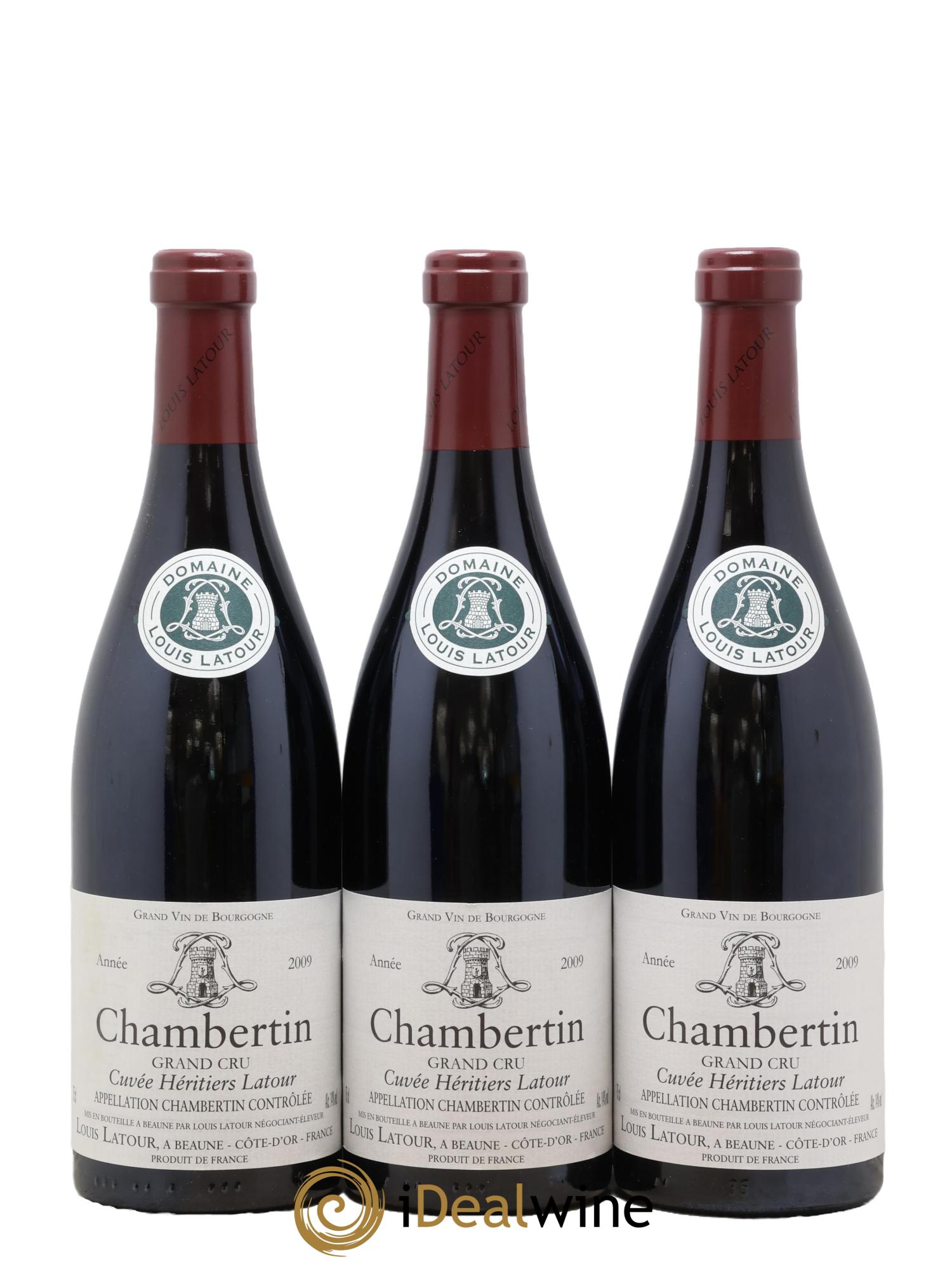 Chambertin Grand Cru Cuvée Héritiers Latour Louis Latour 2009 - Lotto di 3 bottiglie - 0
