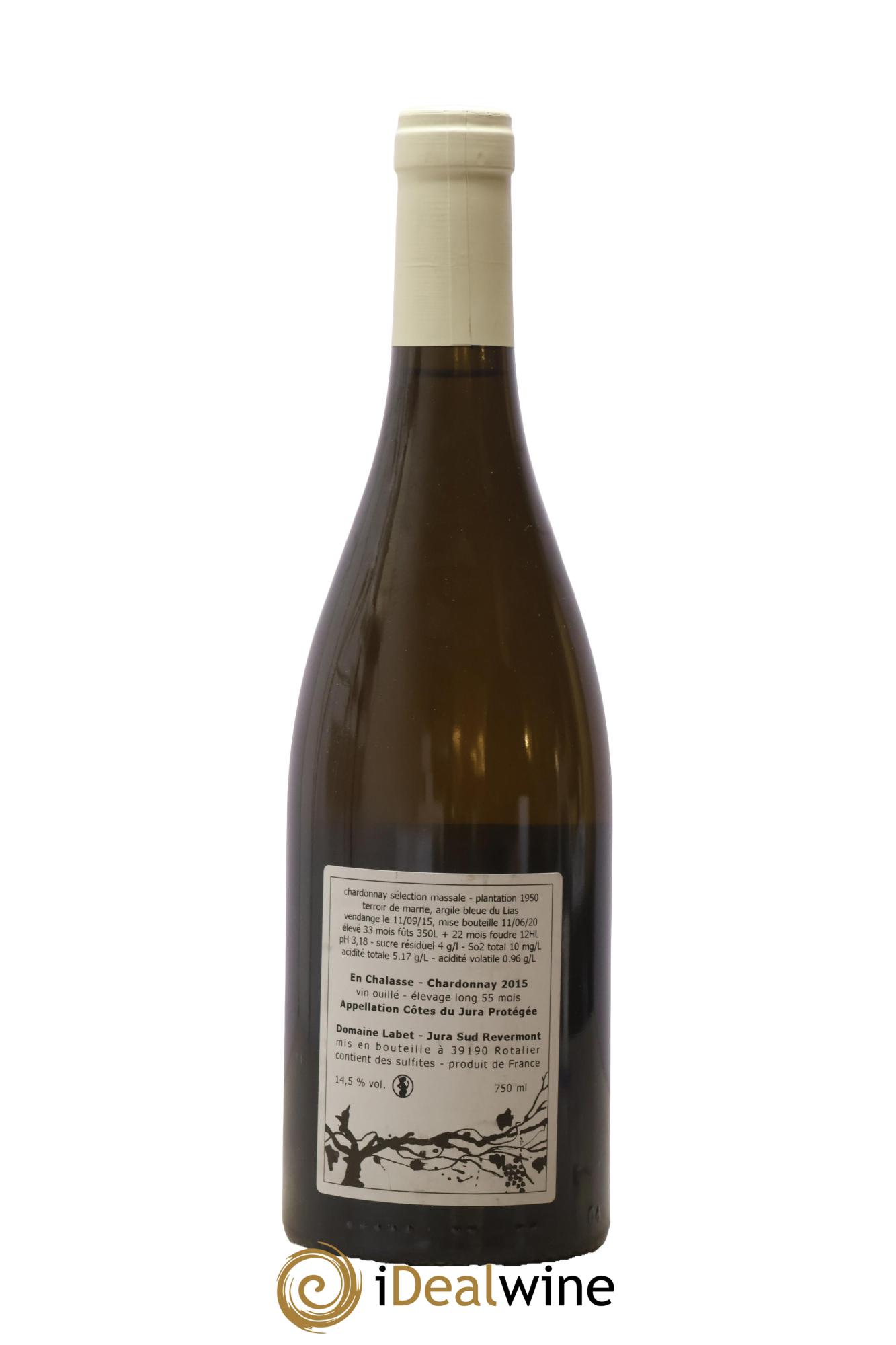 Côtes du Jura Chardonnay en Chalasse Elevage Long Labet 2015 - Lotto di 1 bottiglia - 1
