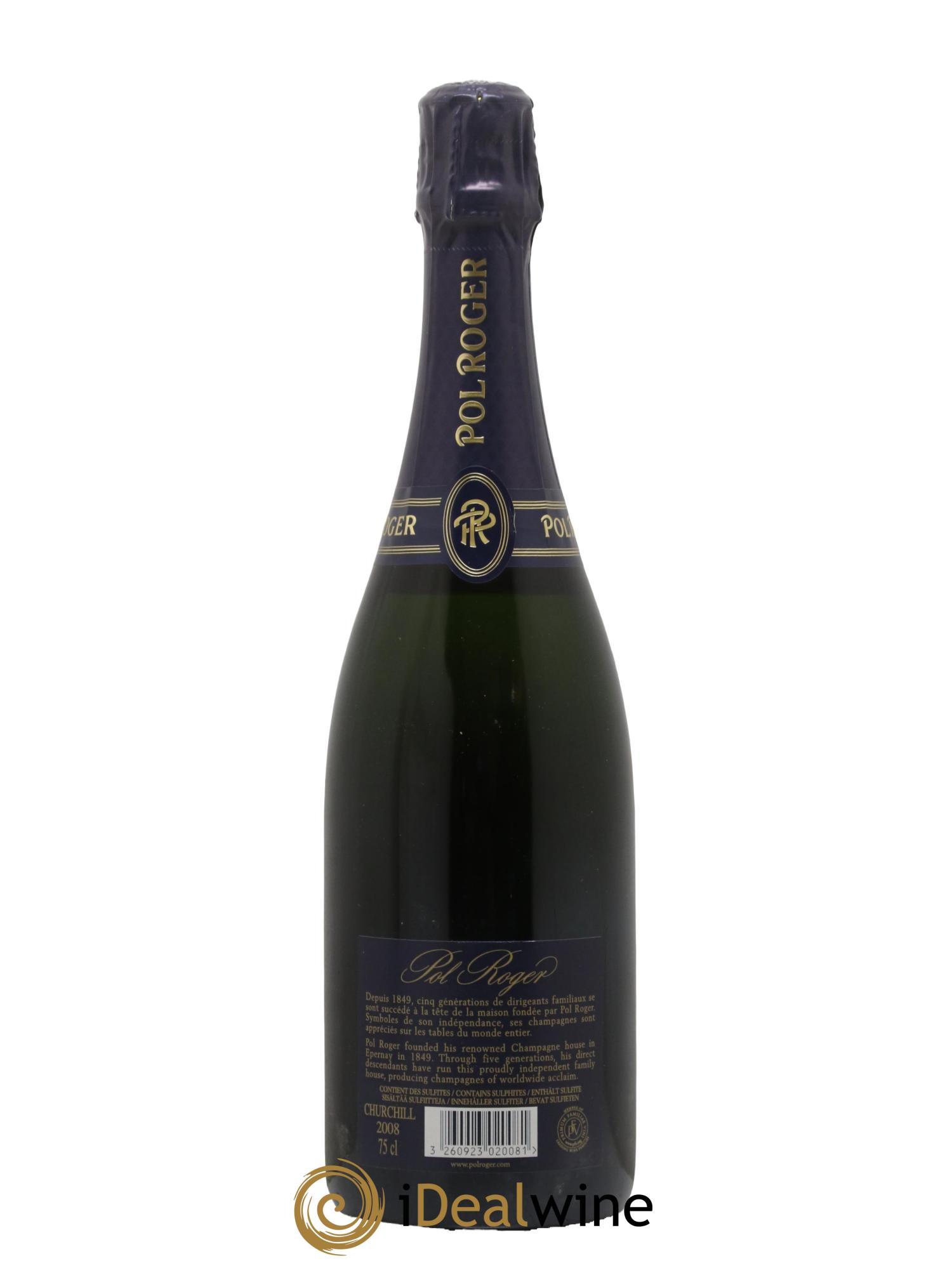 Cuvée Winston Churchill Pol Roger 2008 - Lot de 1 bouteille - 1