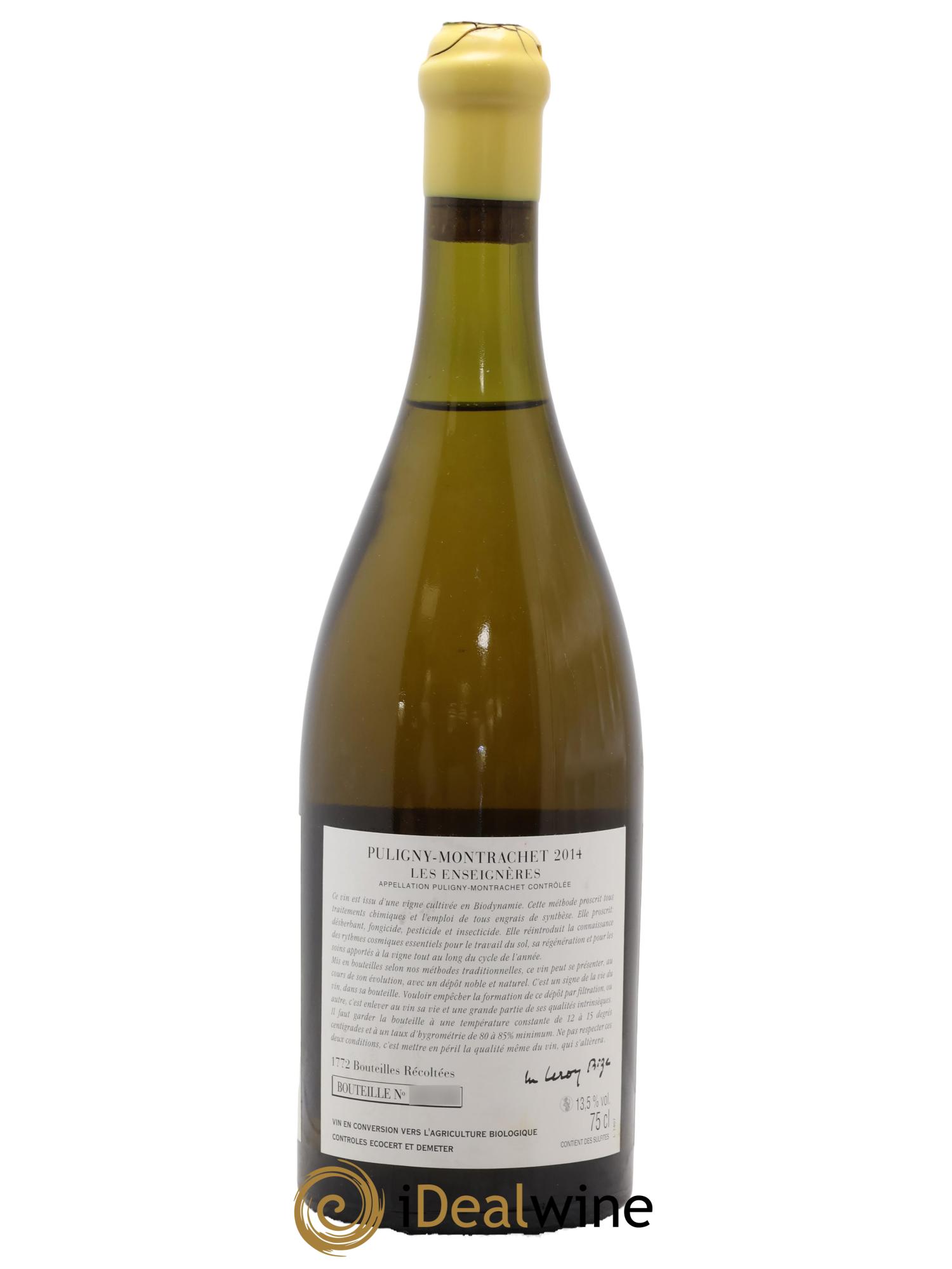 Puligny-Montrachet Les Enseignères d'Auvenay (Domaine) 2014 - Posten von 1 Flasche - 1