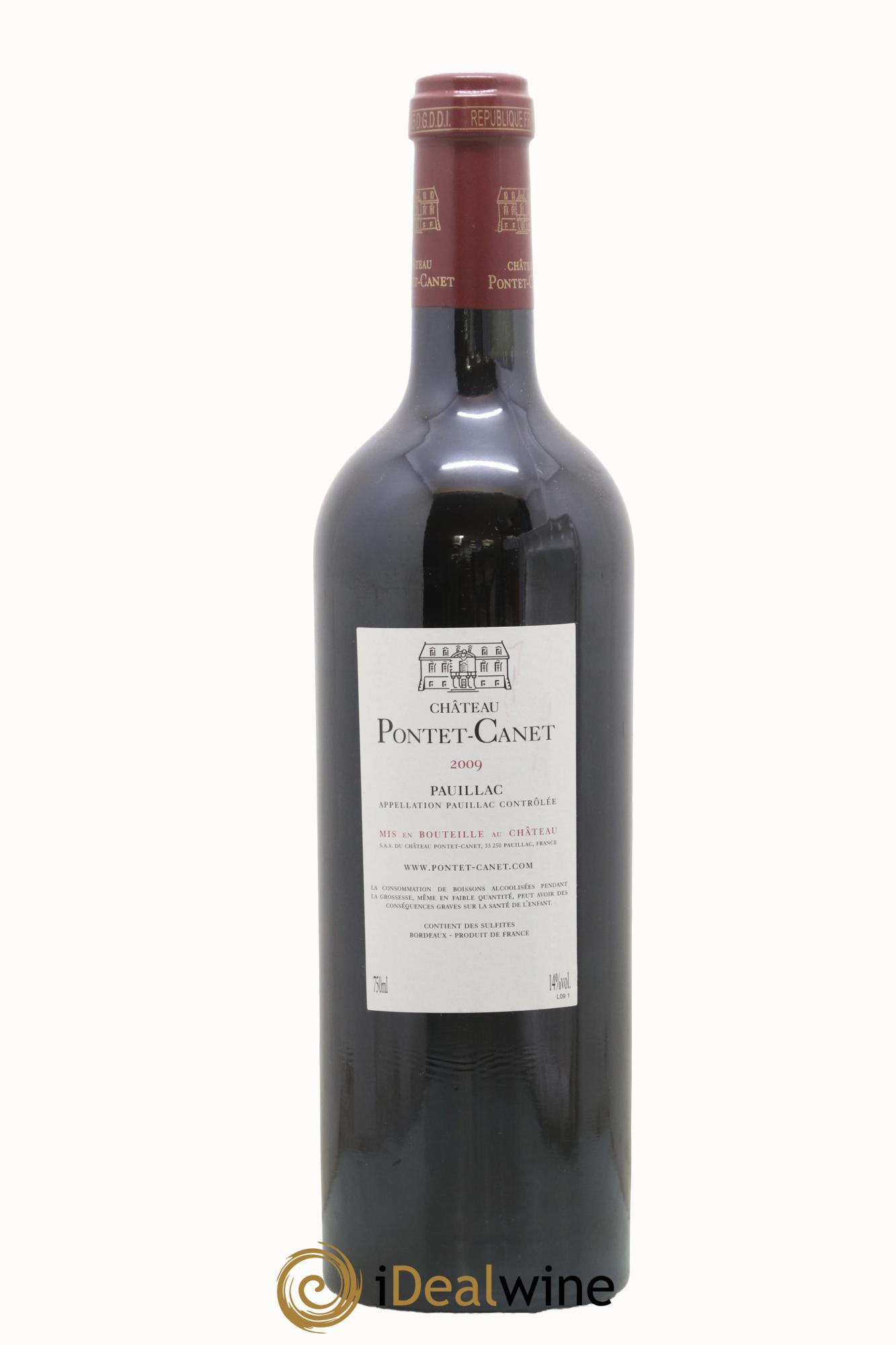 Château Pontet Canet 5ème Grand Cru Classé 2009 - Lot de 1 bouteille - 1