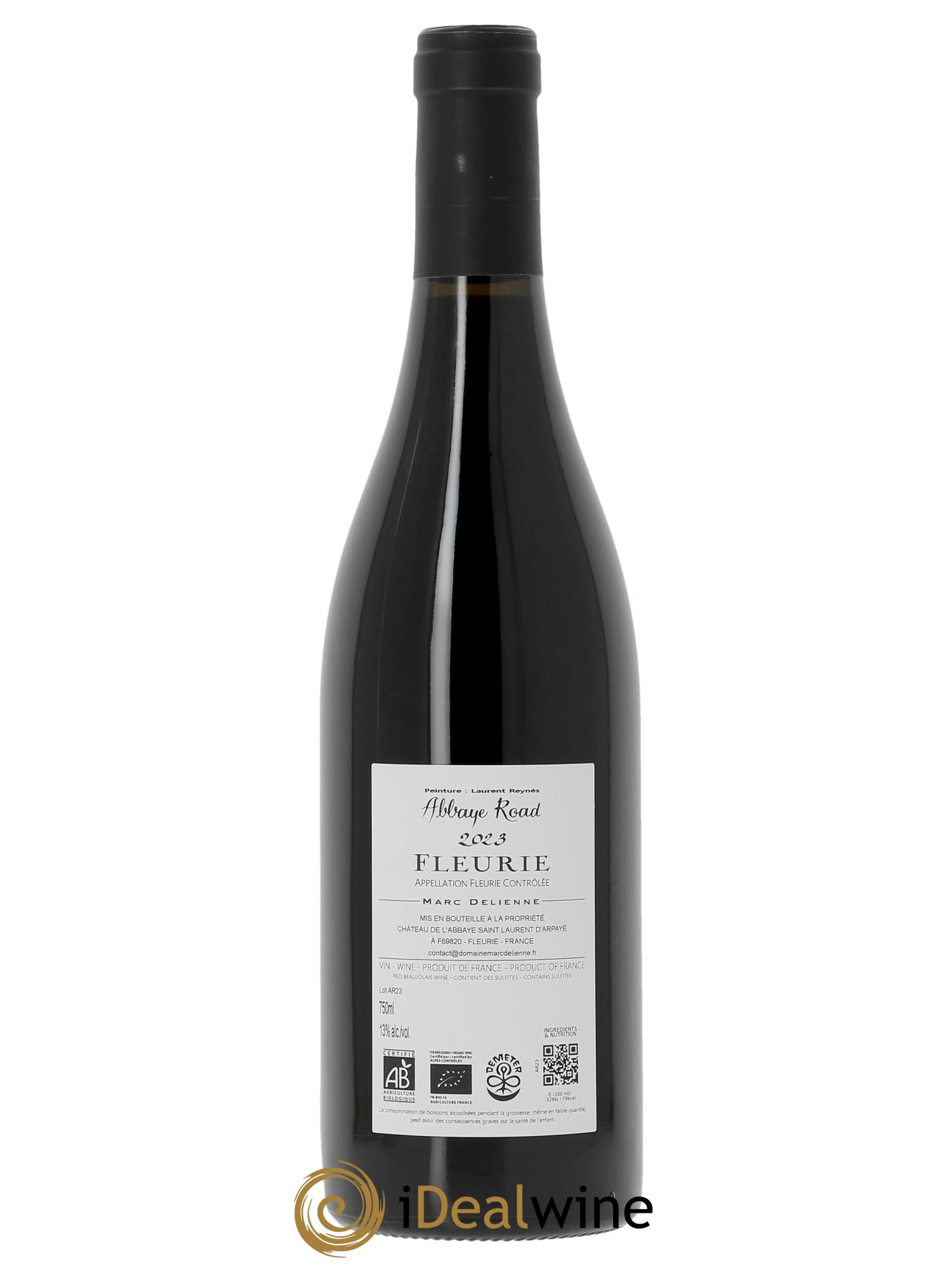 Fleurie Abbaye Road Marc Delienne 2023 - Lot de 1 bouteille - 1