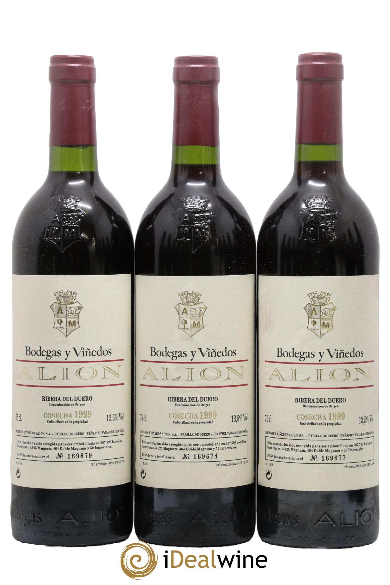 Ribera Del Duero DO Vega Sicilia Alion Famille Alvarez  1999 - Lot of 12 bottles - 1