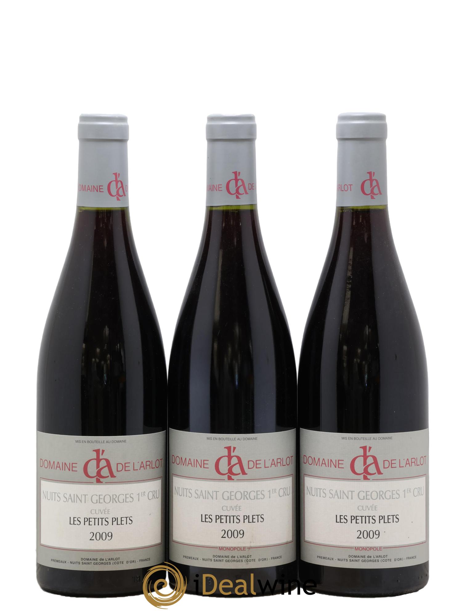 Nuits-Saint-Georges 1er Cru Les Petits Plets Domaine de l'Arlot 2009 - Lot de 3 bouteilles - 0