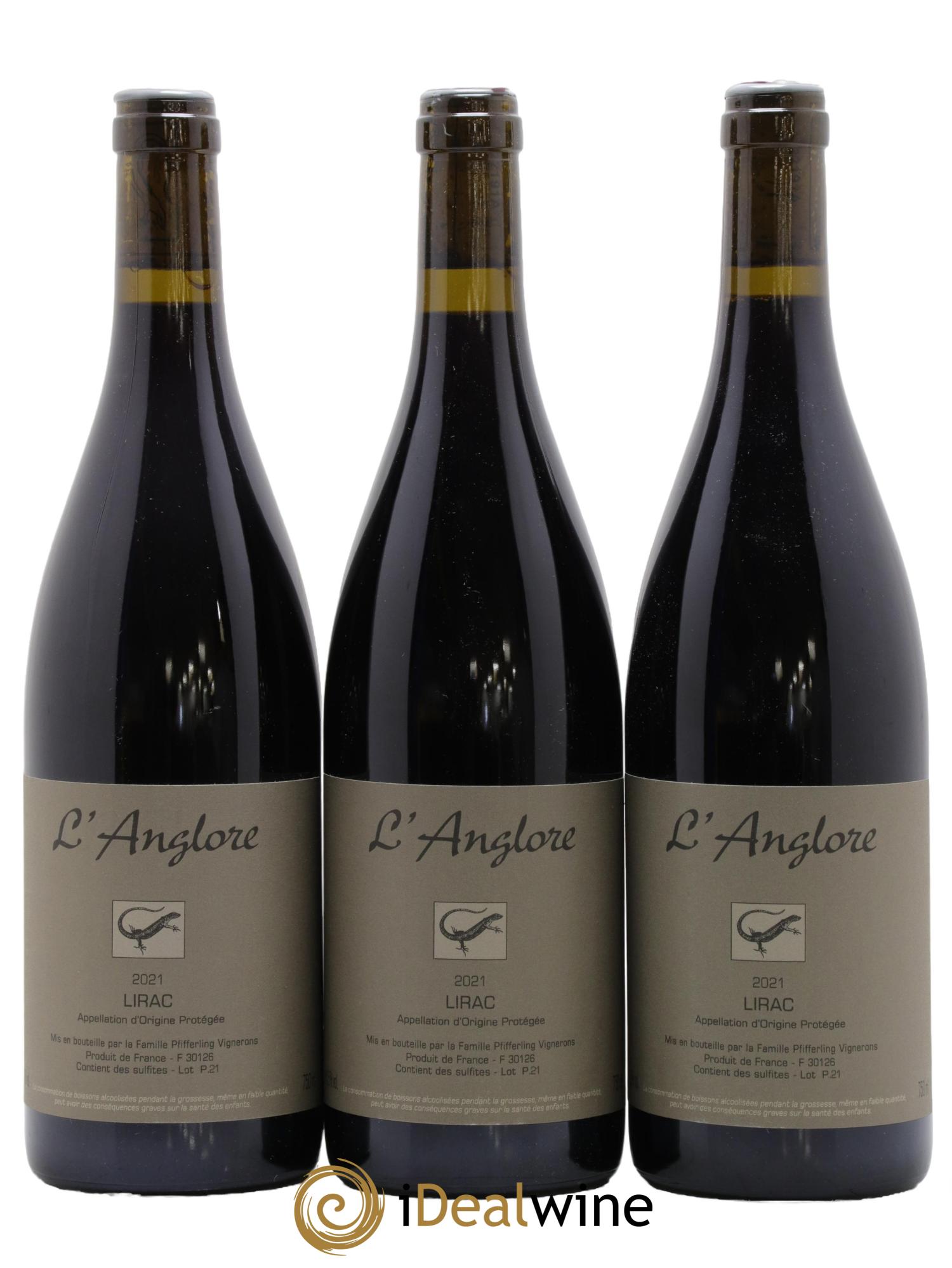 Lirac L'Anglore 2021 - Lot of 3 bottles - 0