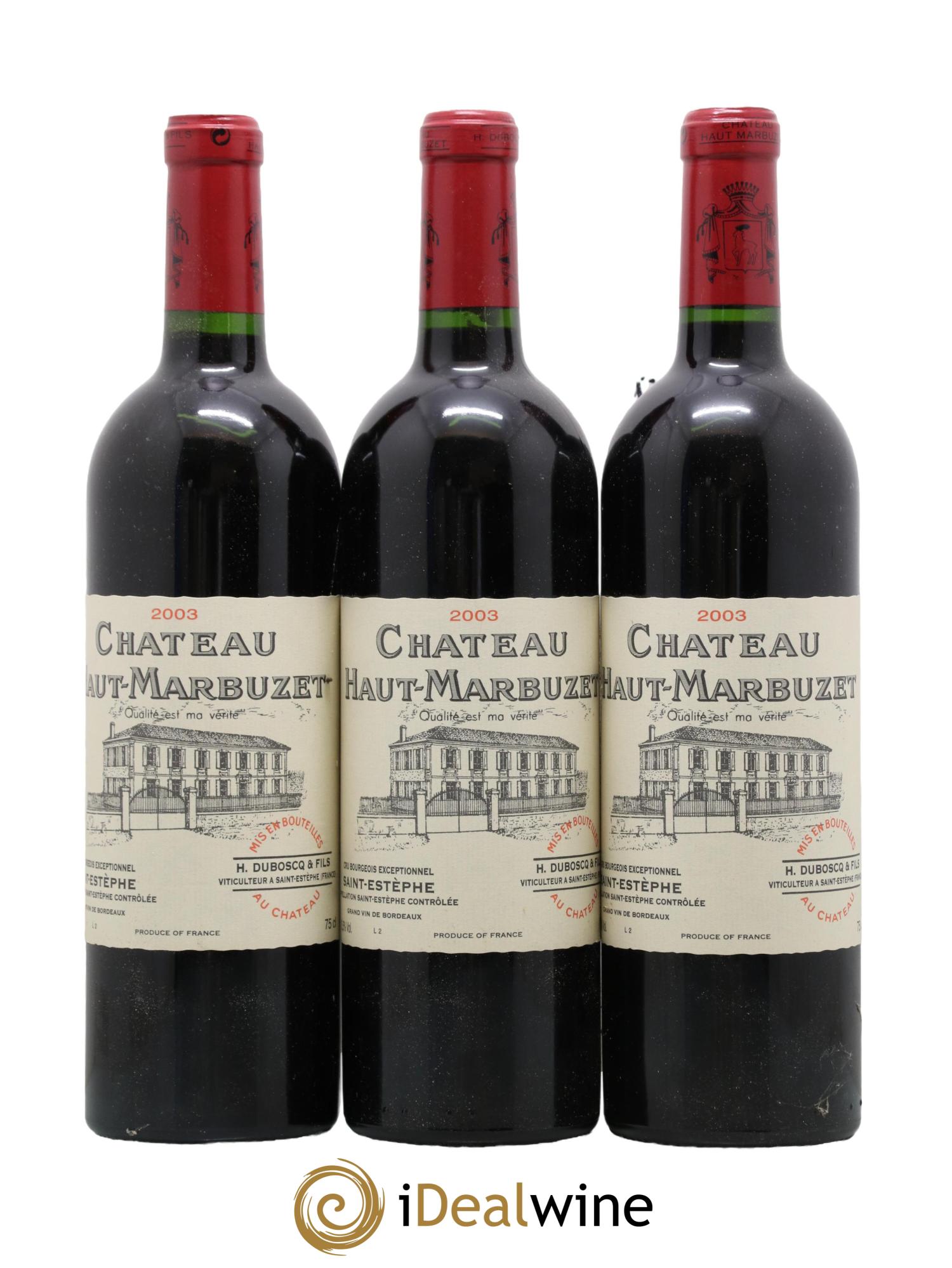 Château Haut Marbuzet 2003 - Lot de 6 bouteilles - 2