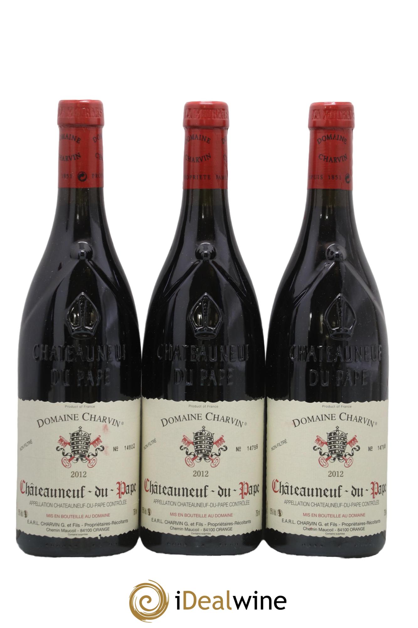 Châteauneuf-du-Pape Charvin (Domaine) 2012 - Lot de 3 bouteilles - 0