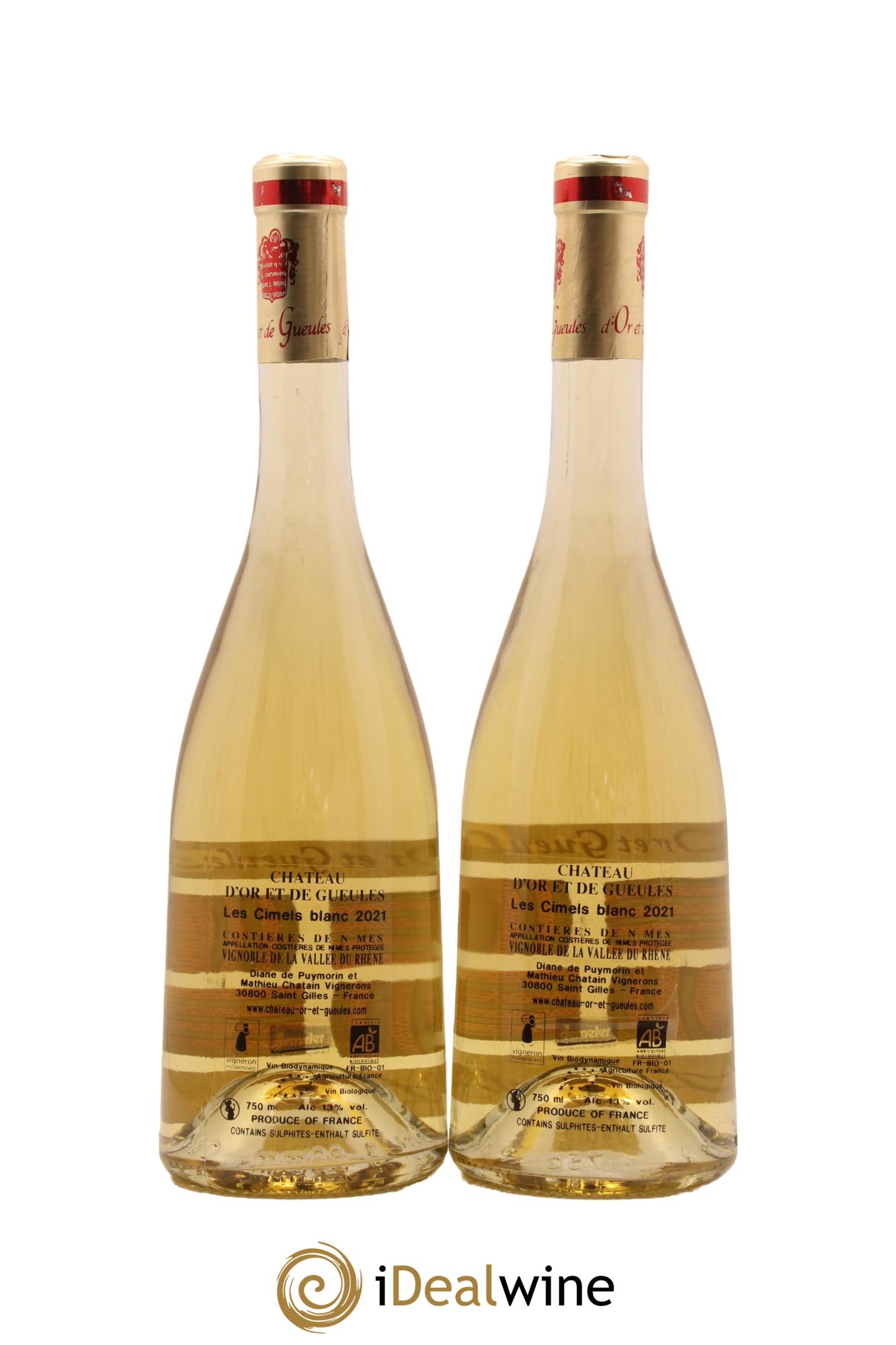 Costières de Nîmes Les Cimels Chateau d Or et de Gueules 2021 - Lot de 2 bouteilles - 1